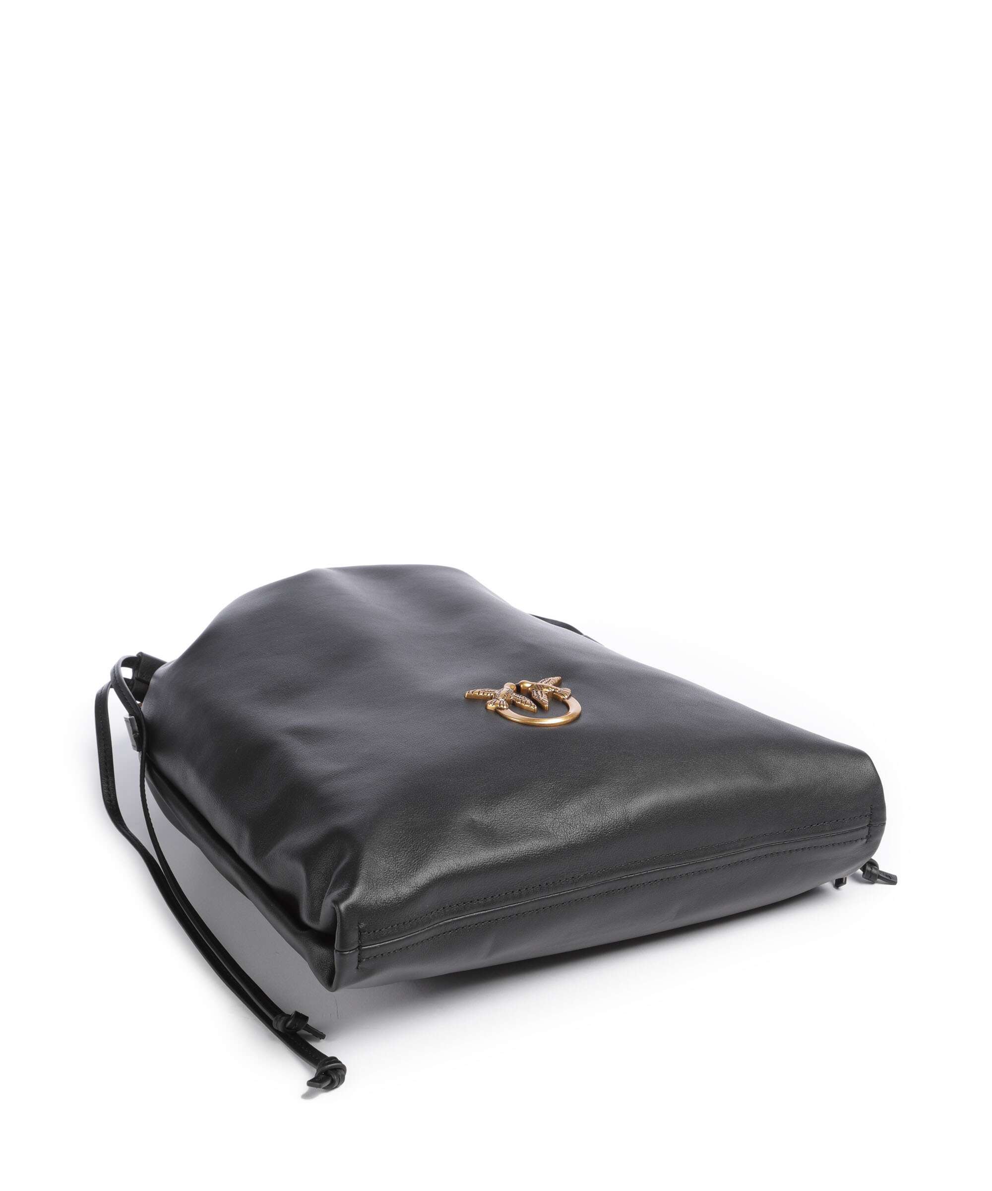 Pinko Classic Slouchy Torebka worek nero/antique gold - Image 5