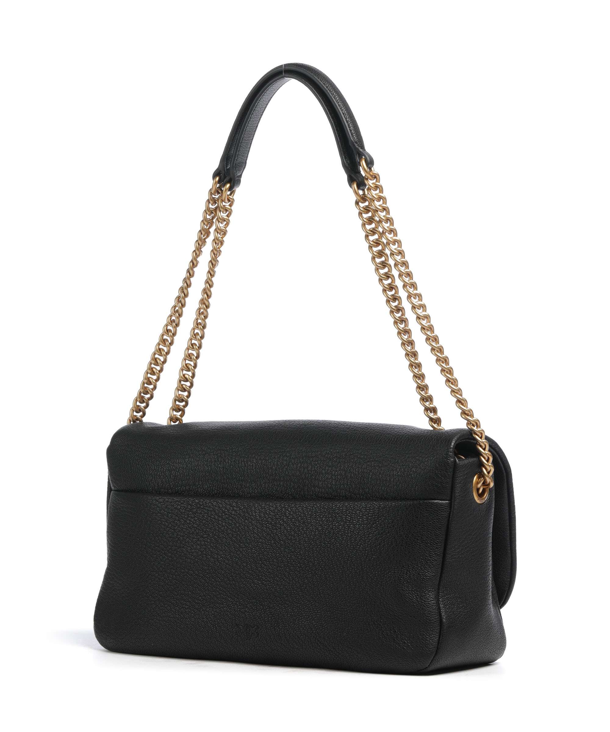 Pinko Click Soft Horizontal Chain Torba na ramię nero/antique gold - Image 2