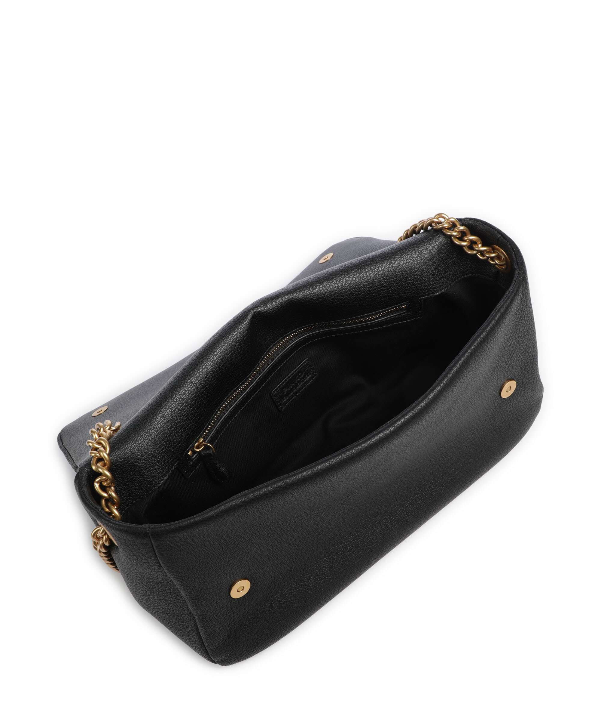 Pinko Click Soft Horizontal Chain Torba na ramię nero/antique gold - Image 5