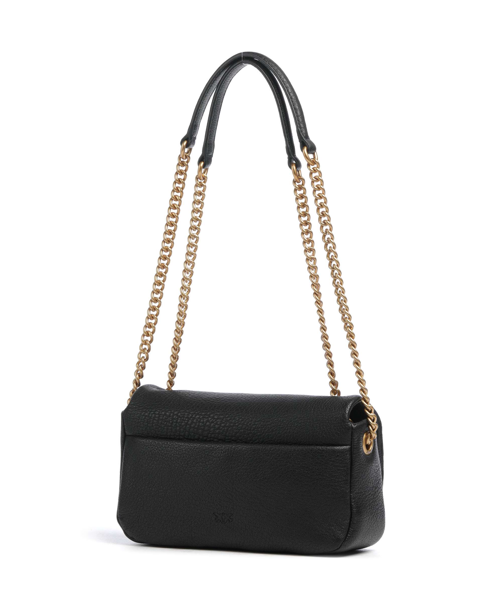 Pinko Click Soft Horizontal Chain Torba na ramię nero/antique gold - Image 2