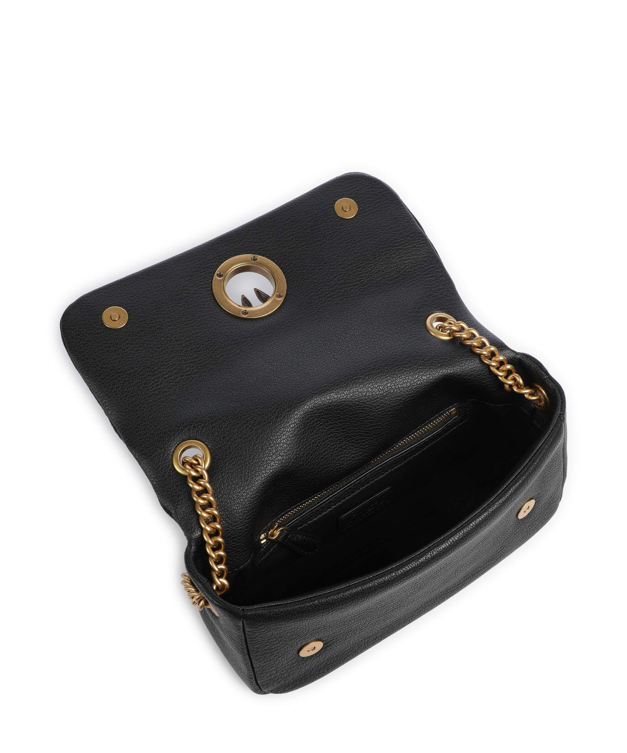 Pinko Click Soft Horizontal Chain Torba na ramię nero/antique gold - Image 5