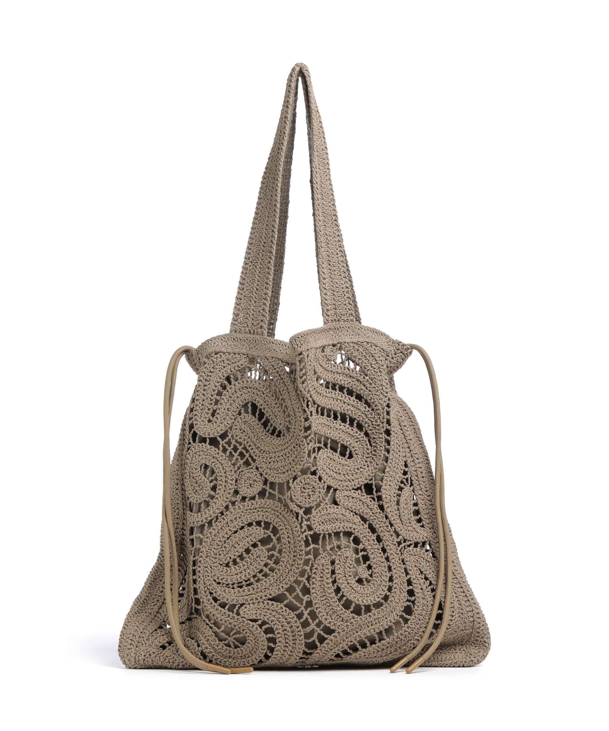 Pinko Crochet Geometrico Torebka worek verde canguro