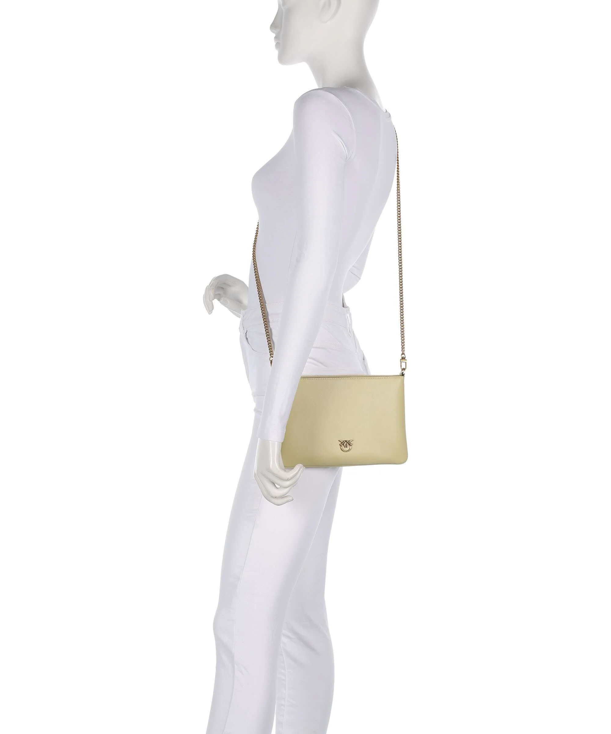 Pinko Flat Classic Torba przez ramię giallo vaniglia/antique gold - Image 3