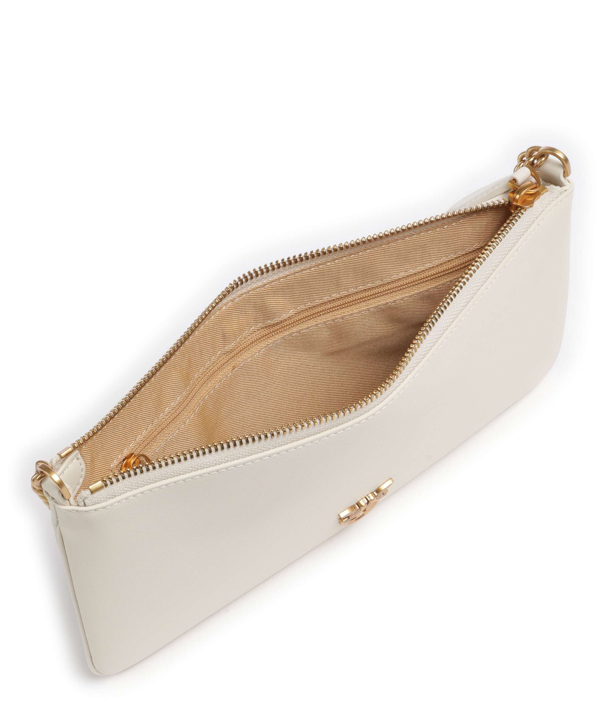 Pinko Flat Horizontal Torba na ramię bianco seta/antique gold - Image 6