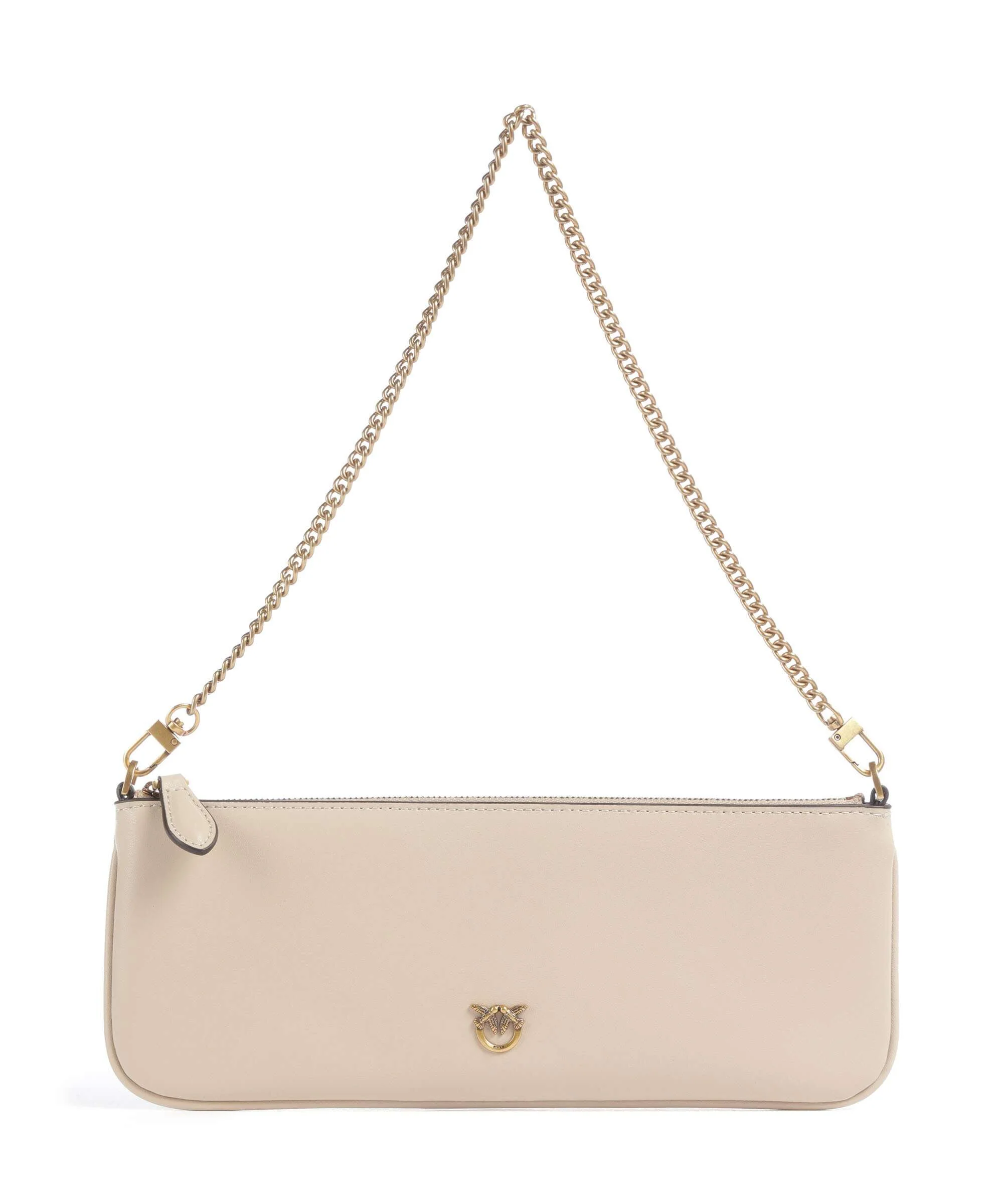 Pinko Flat Horizontal Torba na ramię beige/grigio fumo/antique gold