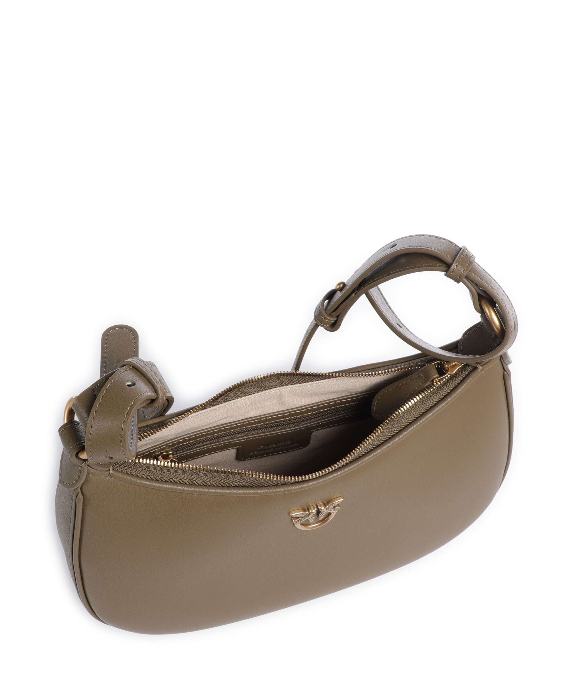 Pinko Half Moon Mini Torba na ramię scricciolo/antique gold - Image 6