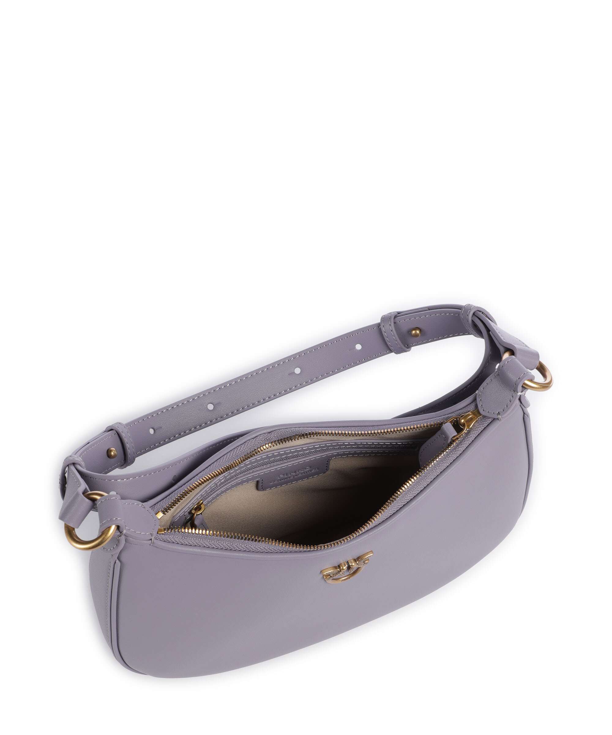 Pinko Half Moon Mini Torba na ramię cenerre viola/antique gold - Image 6