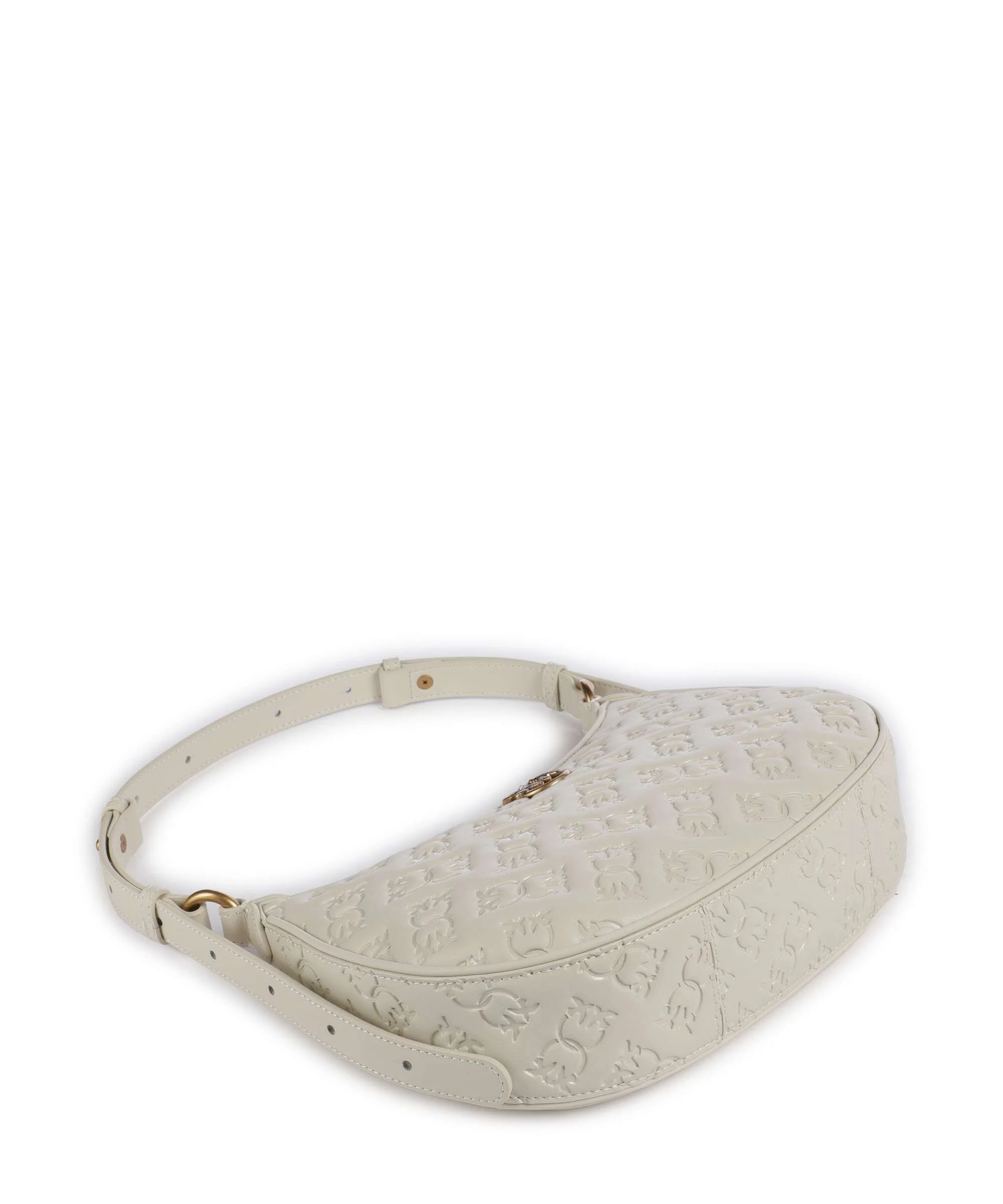 Pinko Half Moon Mini Torba na ramię bianco seta/antique gold - Image 5