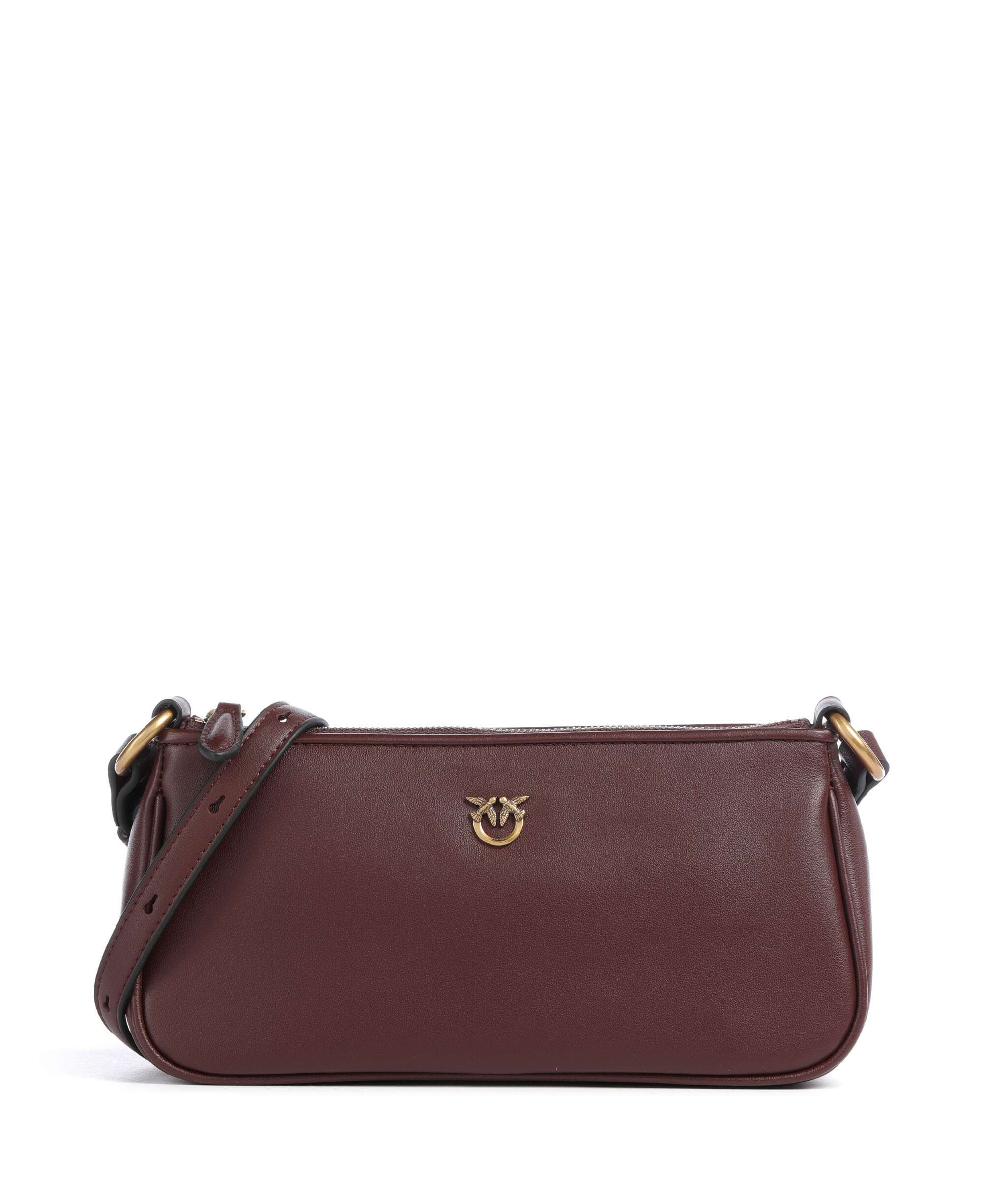 Pinko Half Moon Mini Torba przez ramię burgundy wine/antique gold