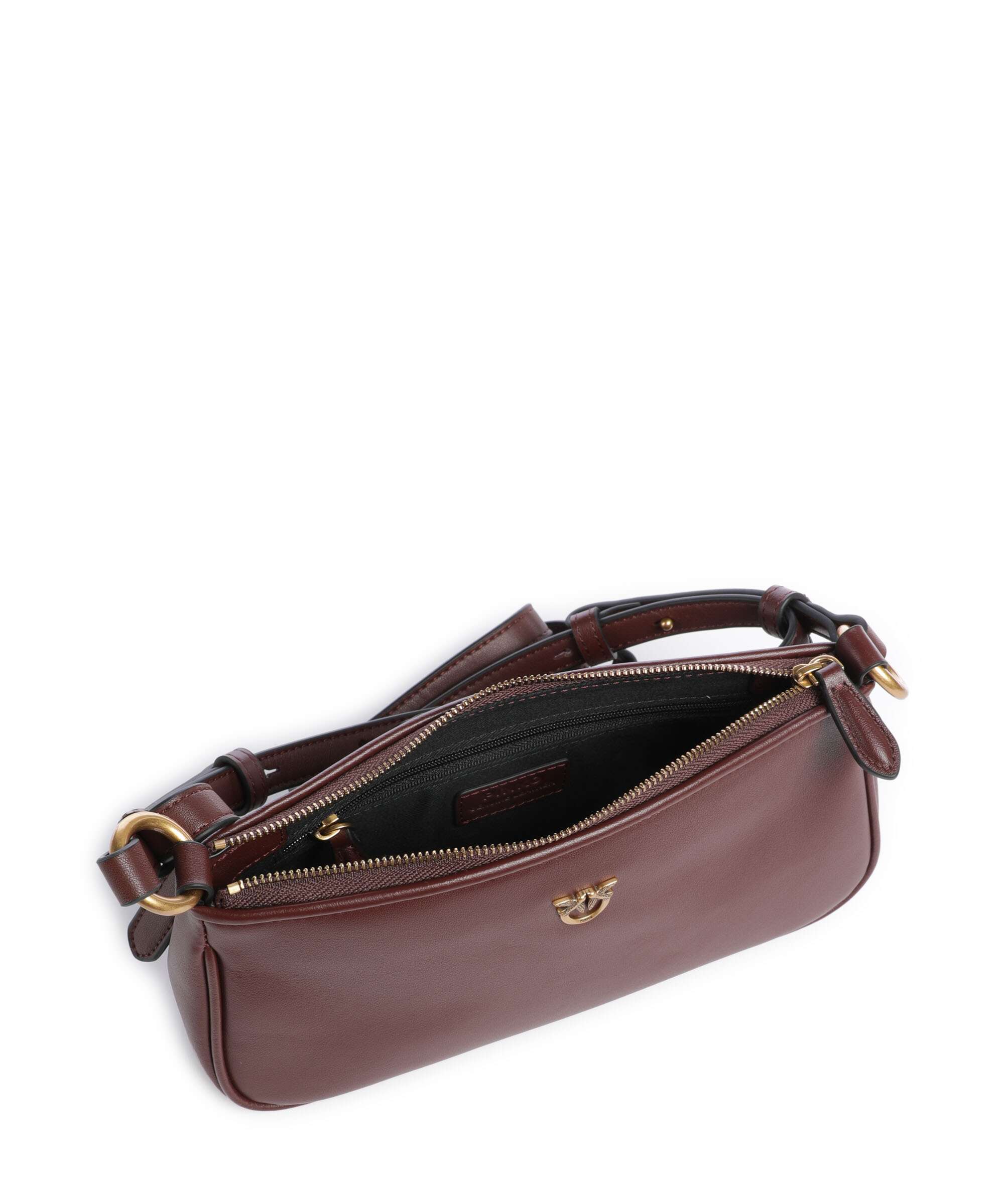 Pinko Half Moon Mini Torba przez ramię burgundy wine/antique gold - Image 6
