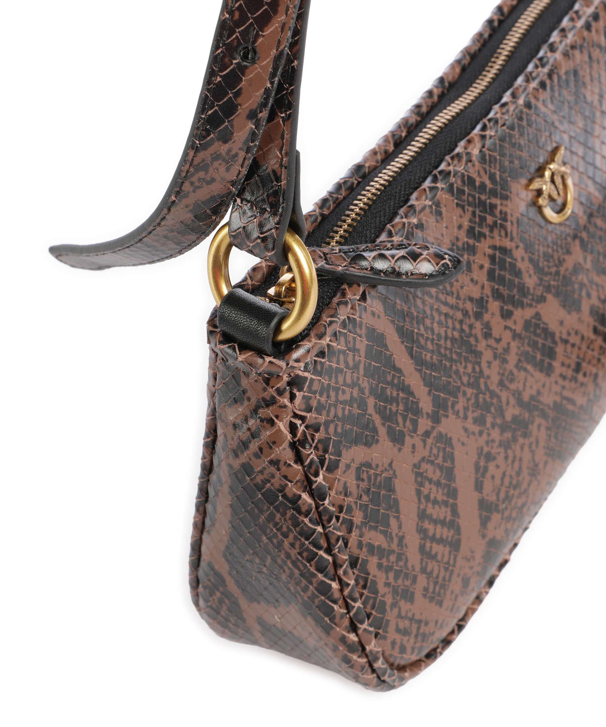 Pinko Half Moon Mini Torba przez ramię roccia/marrone/antique gold - Image 4