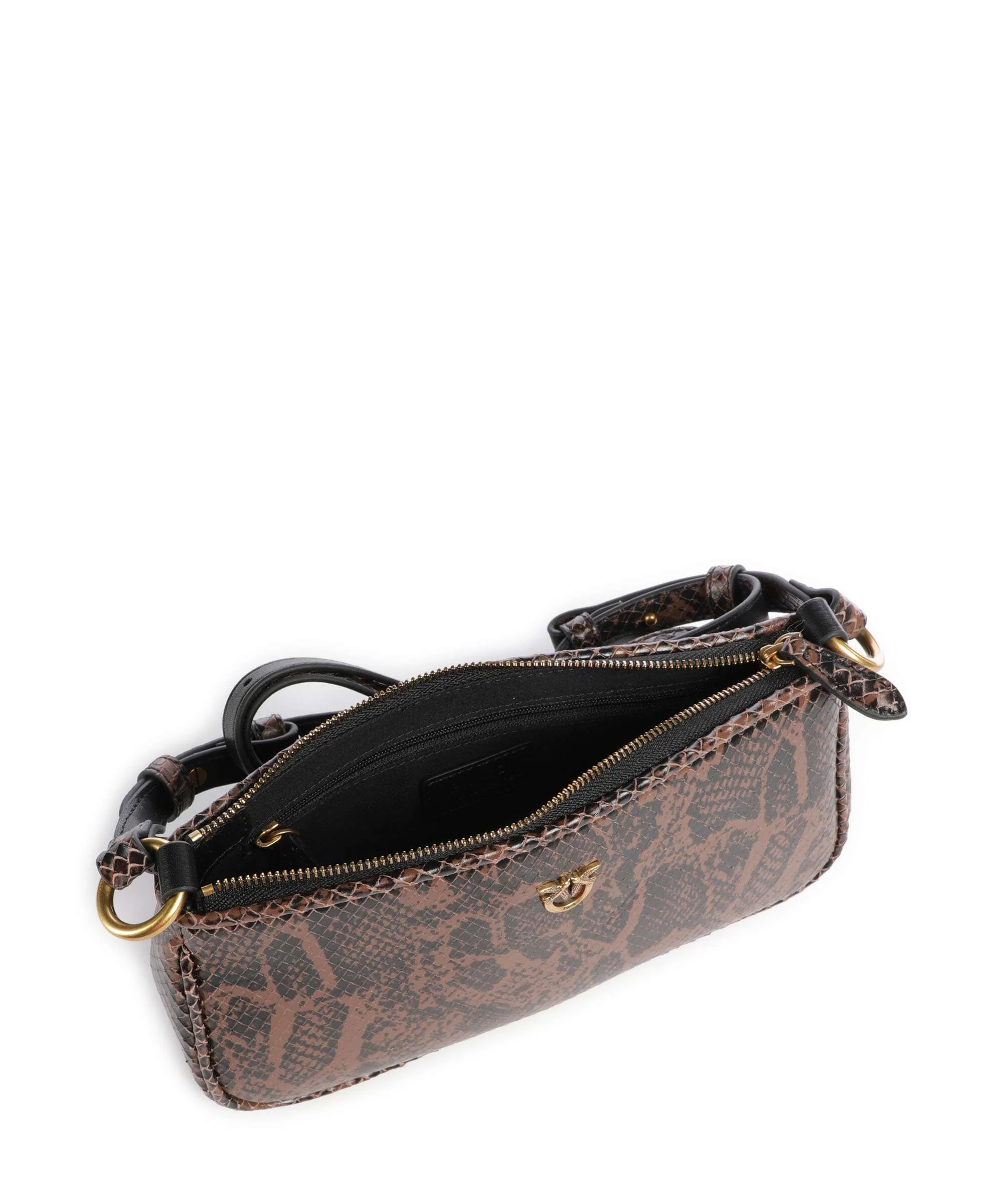 Pinko Half Moon Mini Torba przez ramię roccia/marrone/antique gold - Image 6