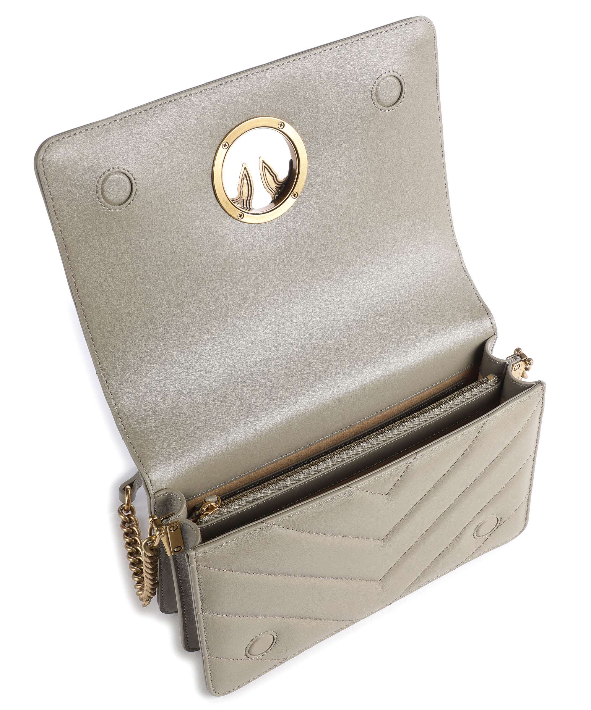 Pinko Love Click Classic Torba przez ramię noce/antique gold - Image 6