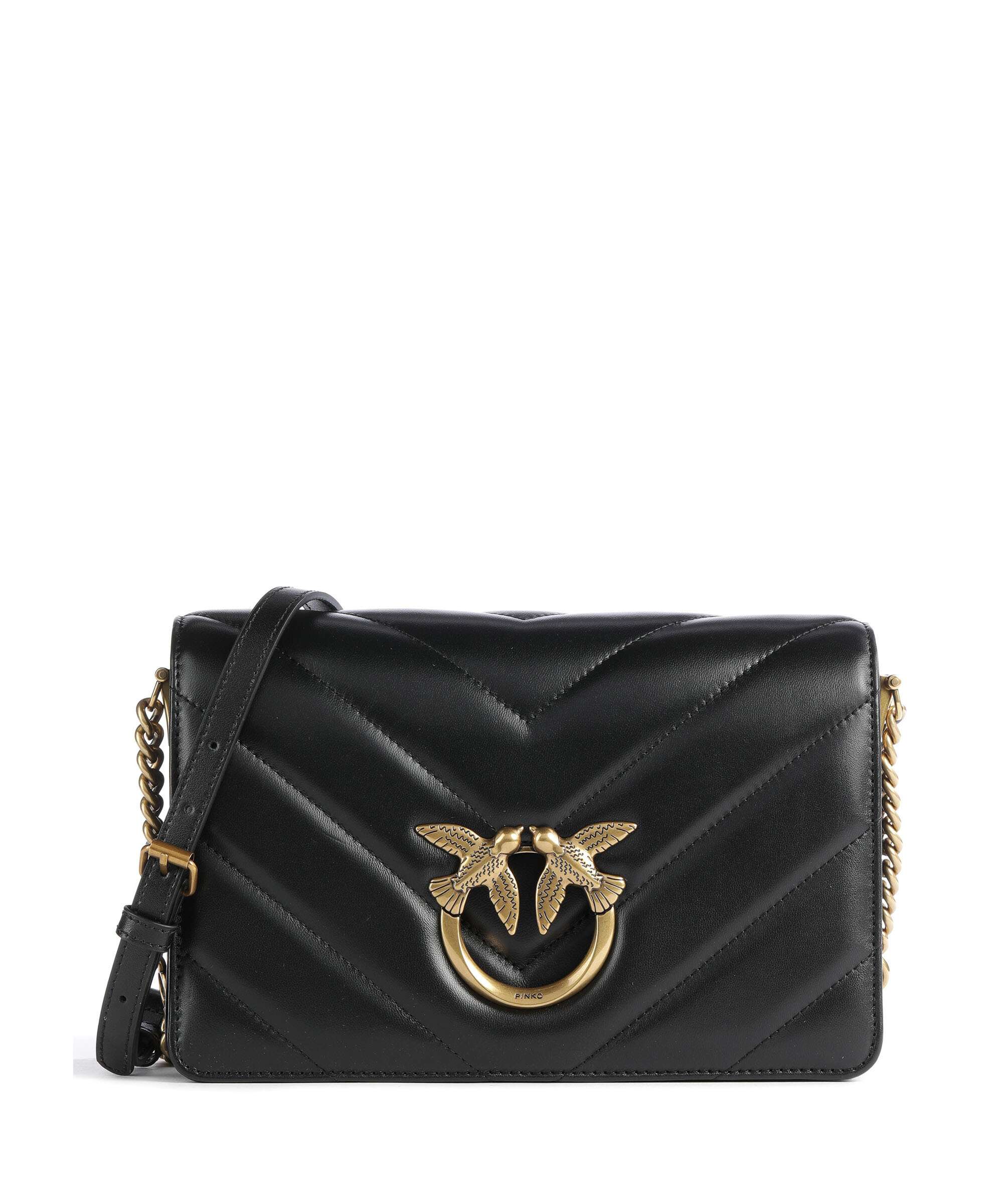 Pinko Love Click Classic Torba przez ramię nero/antique gold