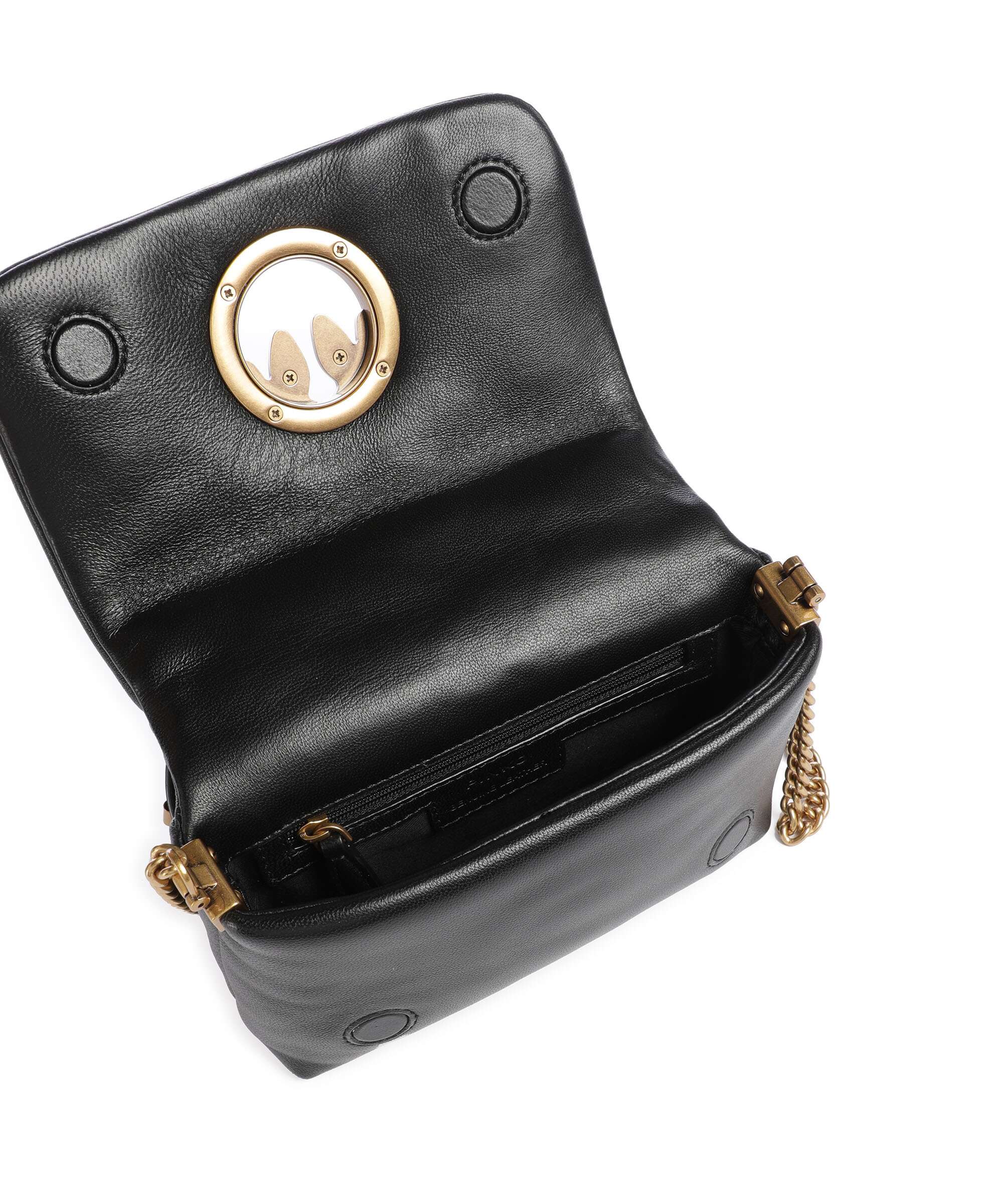 Pinko Love Click Puff Baby Torba przez ramię nero/antique gold - Image 6