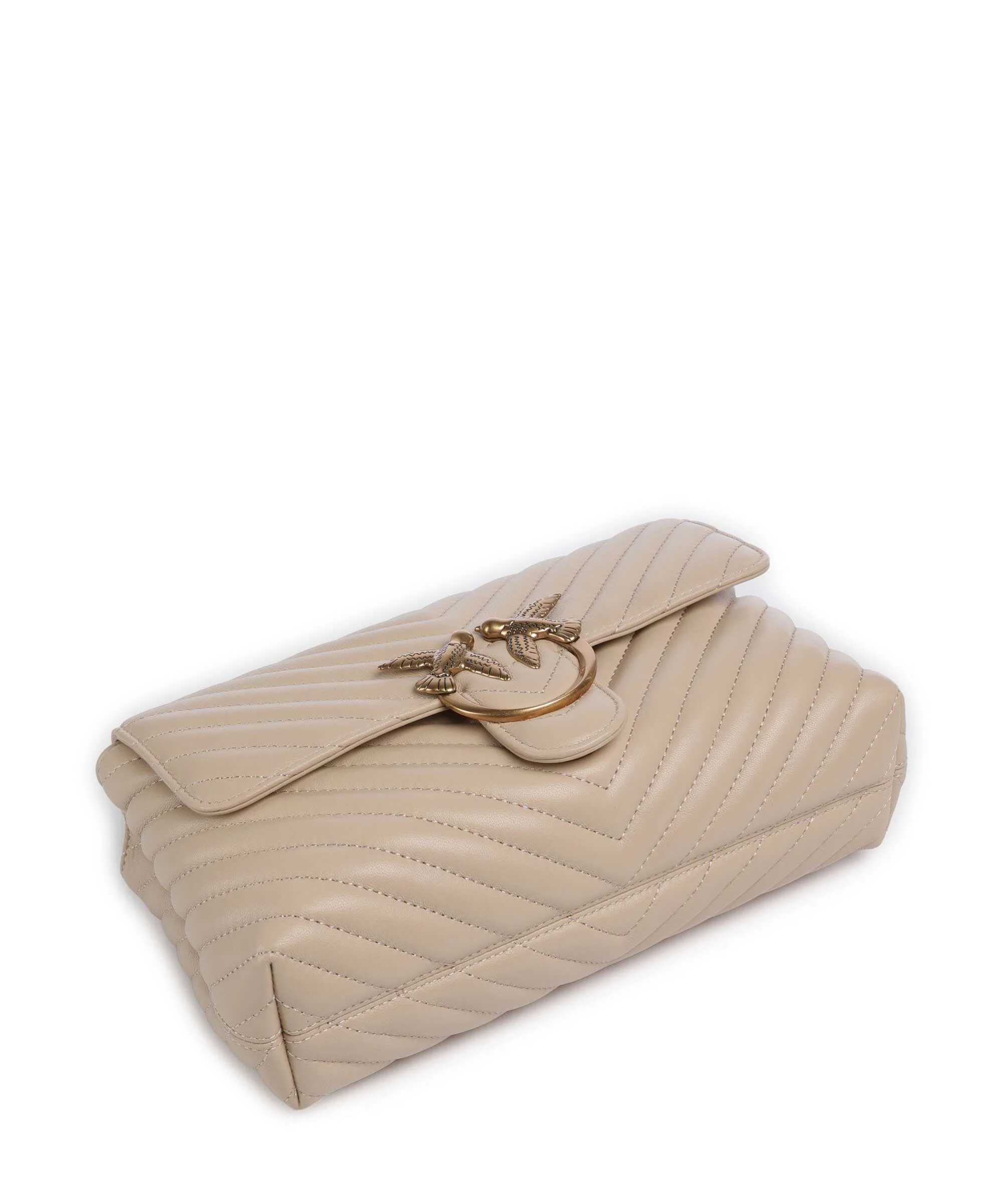 Pinko Love Lady Puff Classic Torebka beige/grigio fumo/antique gold - Image 5