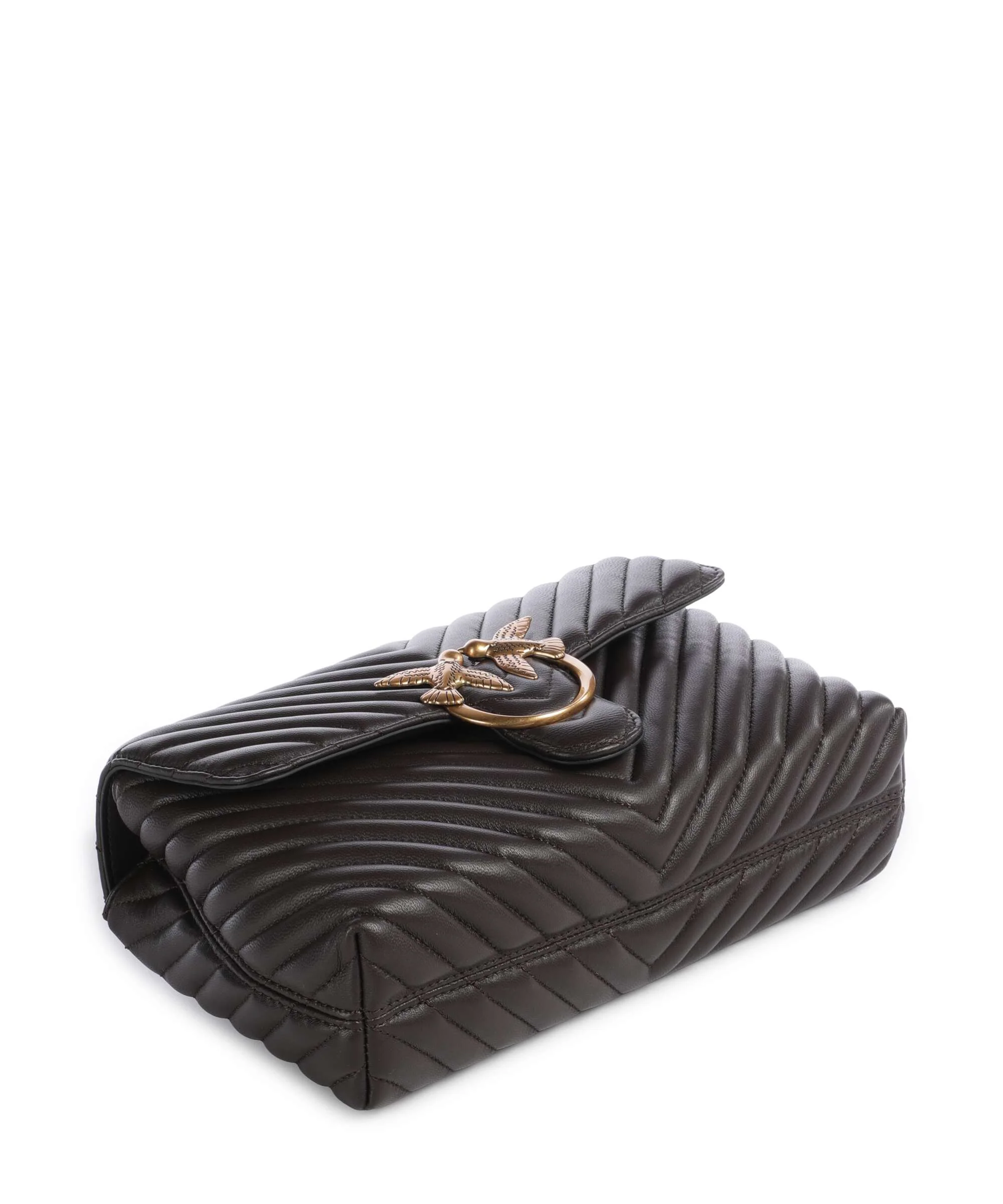 Pinko Love Lady Puff Classic Torebka marrone marasca/antique gold - Image 5