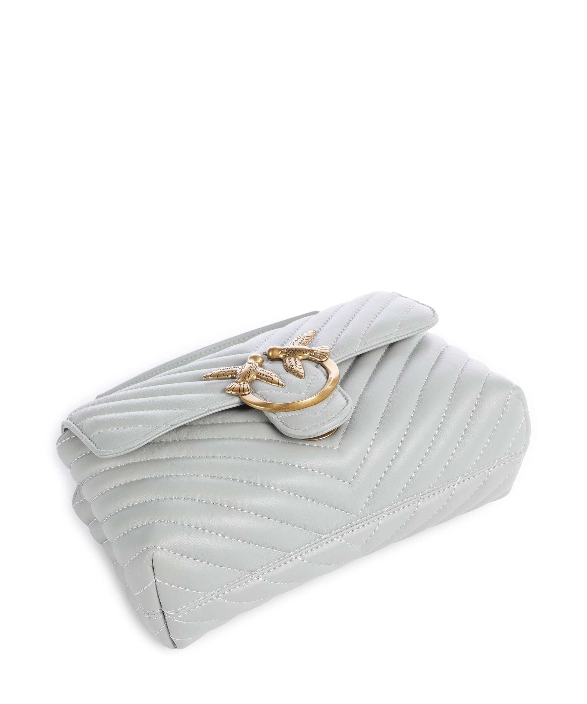 Pinko Love Lady Puff Mini Torebka grigio perla/antique gold - Image 5