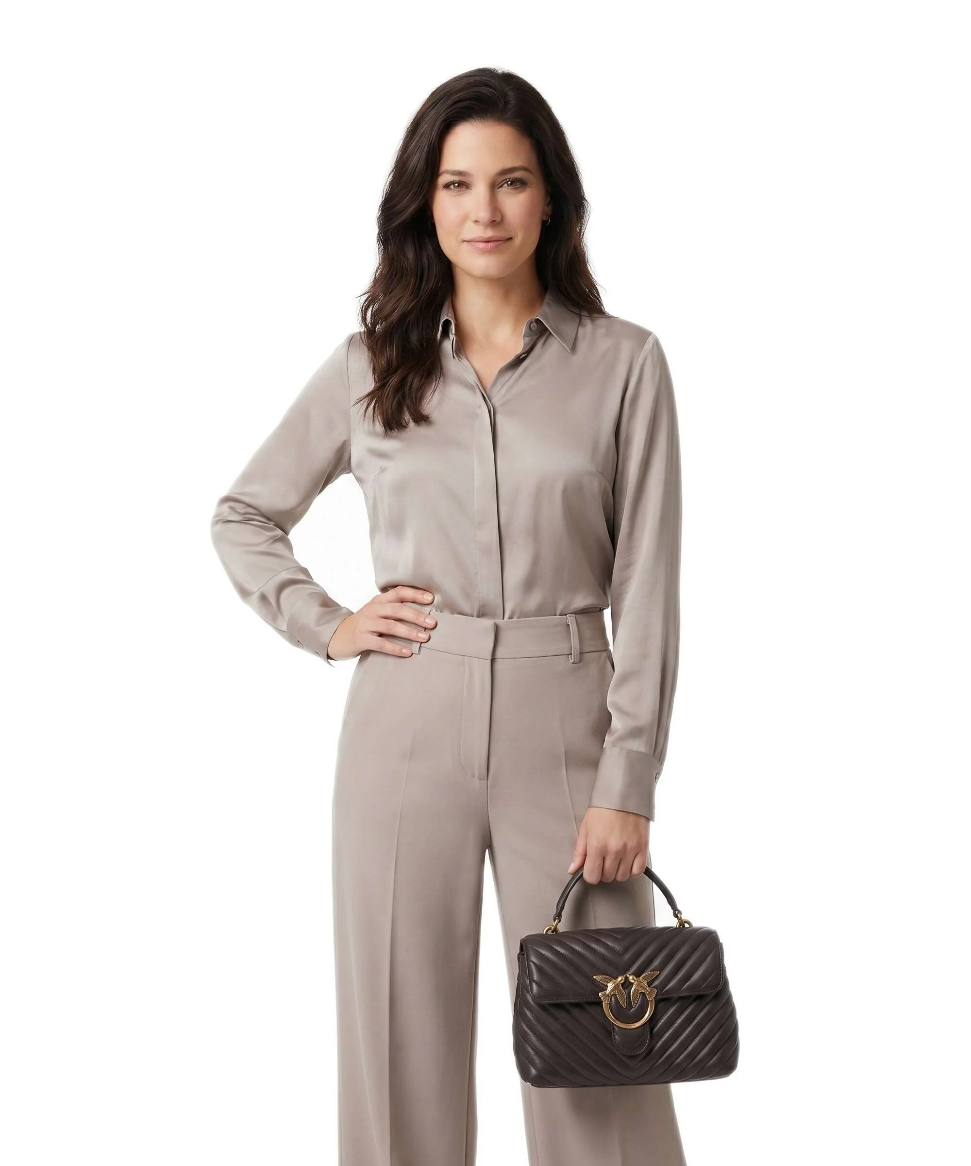 Pinko Love Lady Puff Mini Torebka marrone marasca/antique gold - Image 3