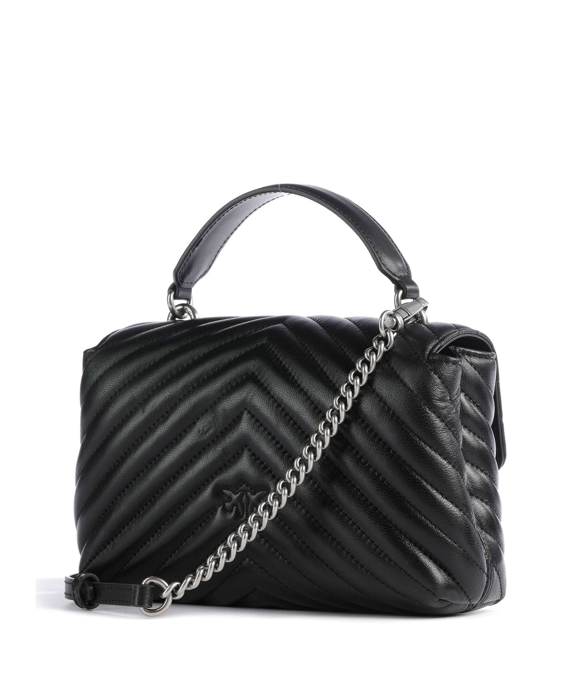 Pinko Love Lady Puff Mini Torebka nero/old silver - Image 2