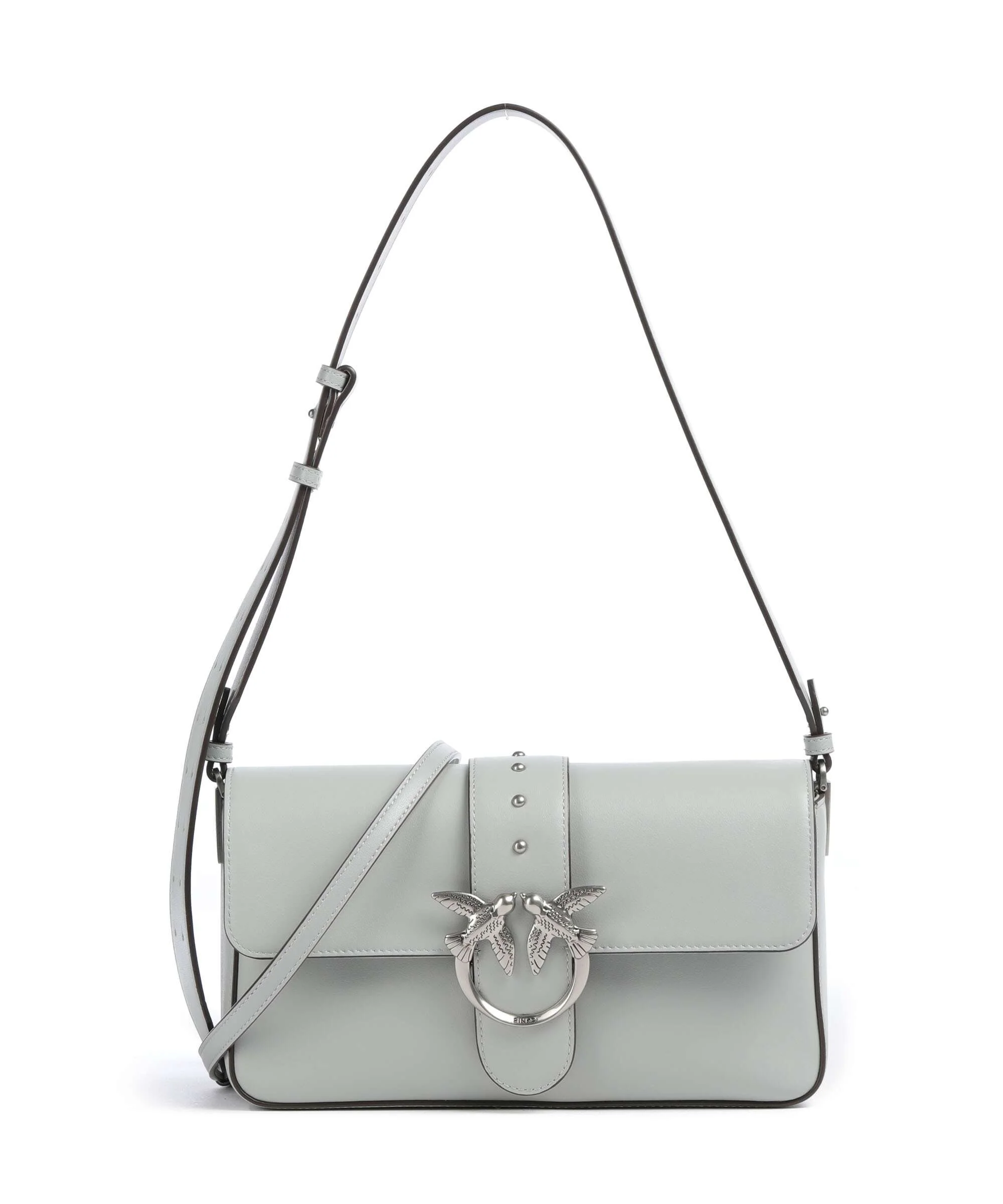 Pinko Love One Classic Slouchy Torba na ramię grigio perla/old silver