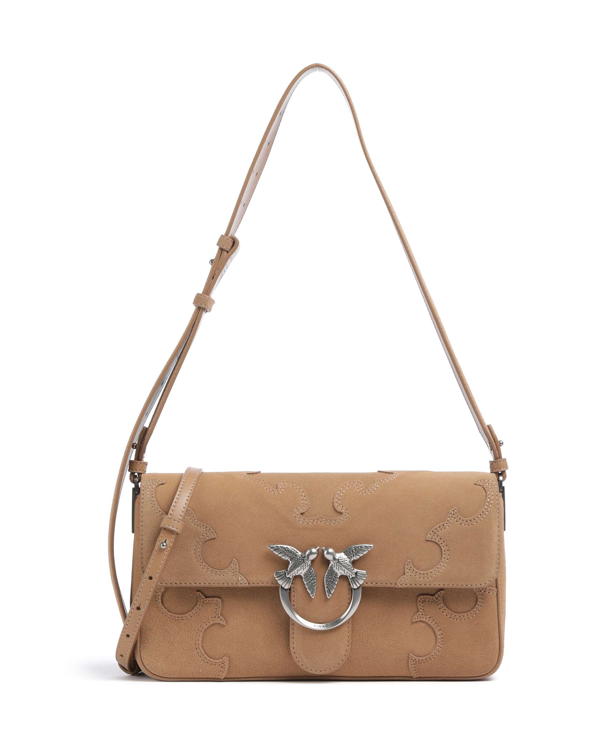 Pinko Love One Classic Slouchy Torba na ramię beige/scoiattolo/old silver