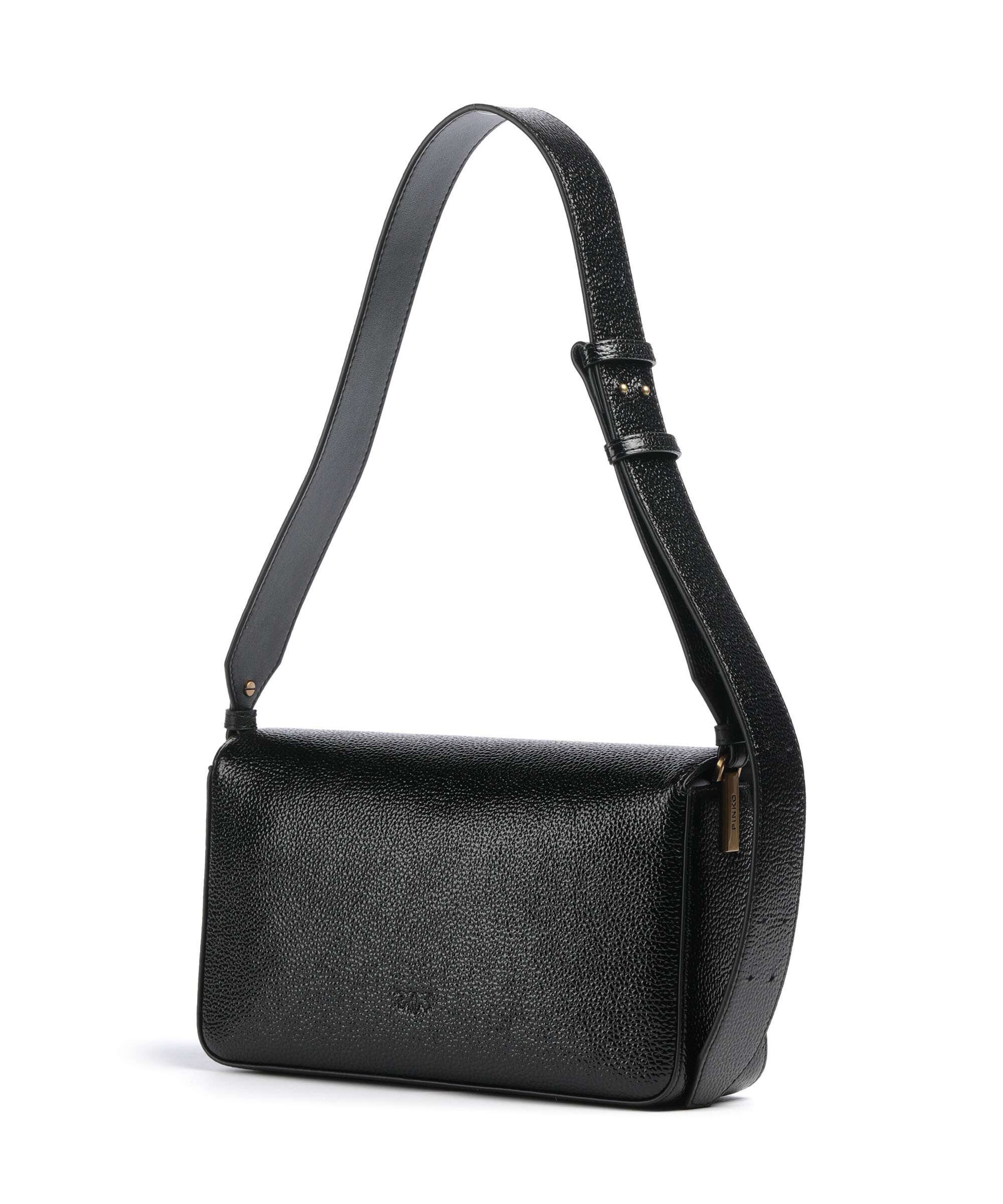 Pinko Love One Classic Slouchy Torba na ramię nero/antique gold - Image 2
