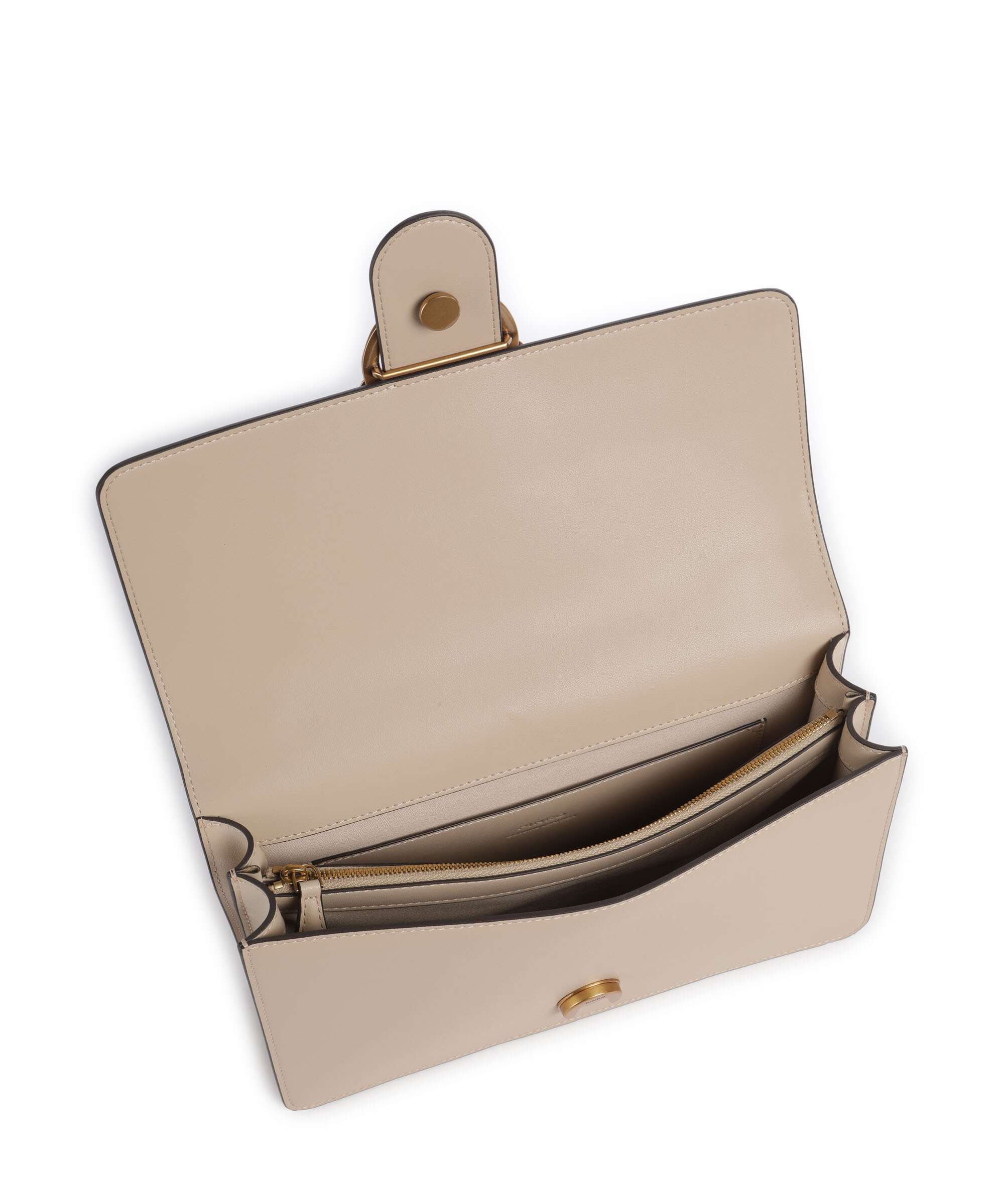 Pinko Love One Classic Torba przez ramię beige/grigio fumo/antique gold - Image 6