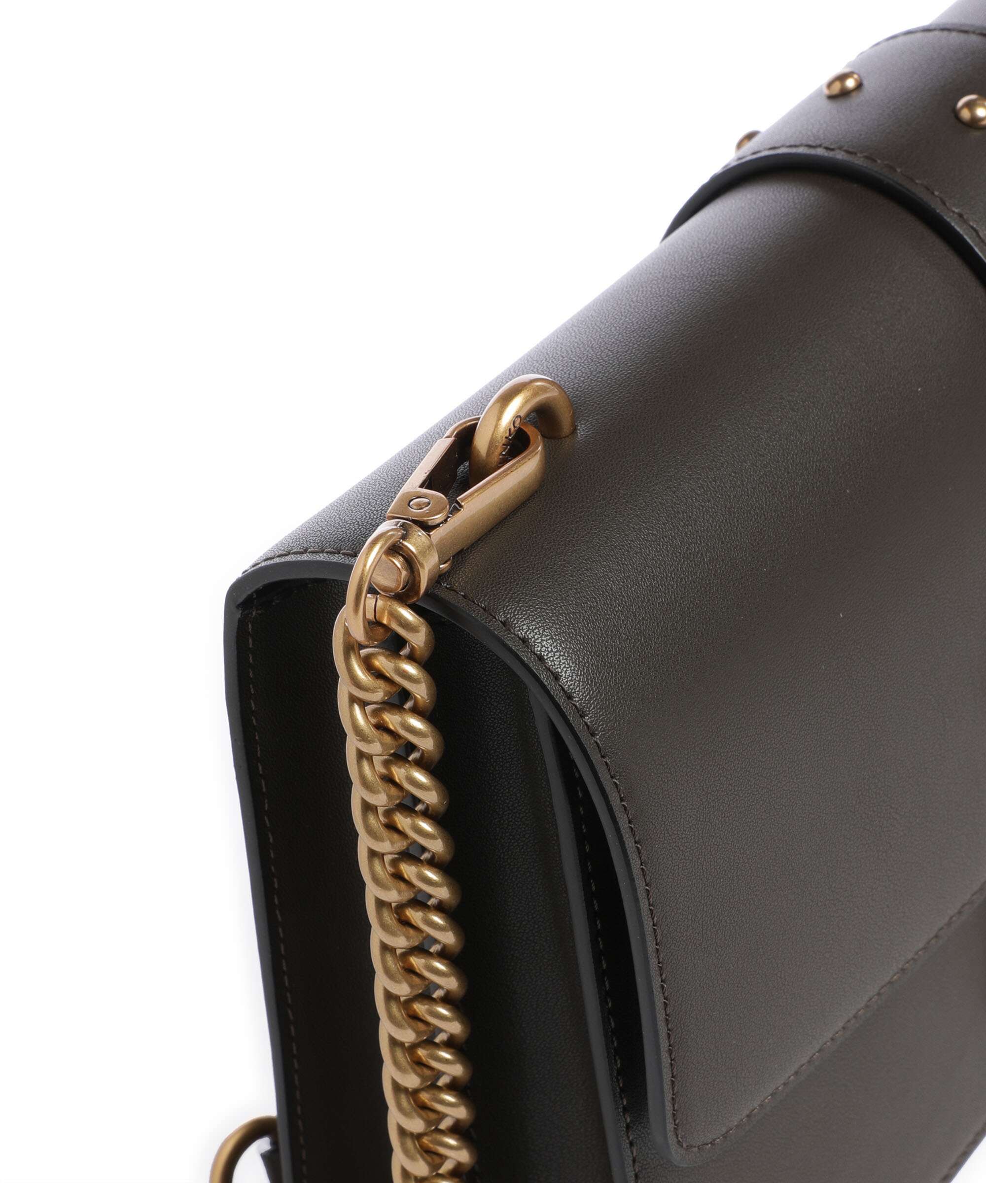 Pinko Love One Classic Torba przez ramię verde fango/antique gold - Image 4