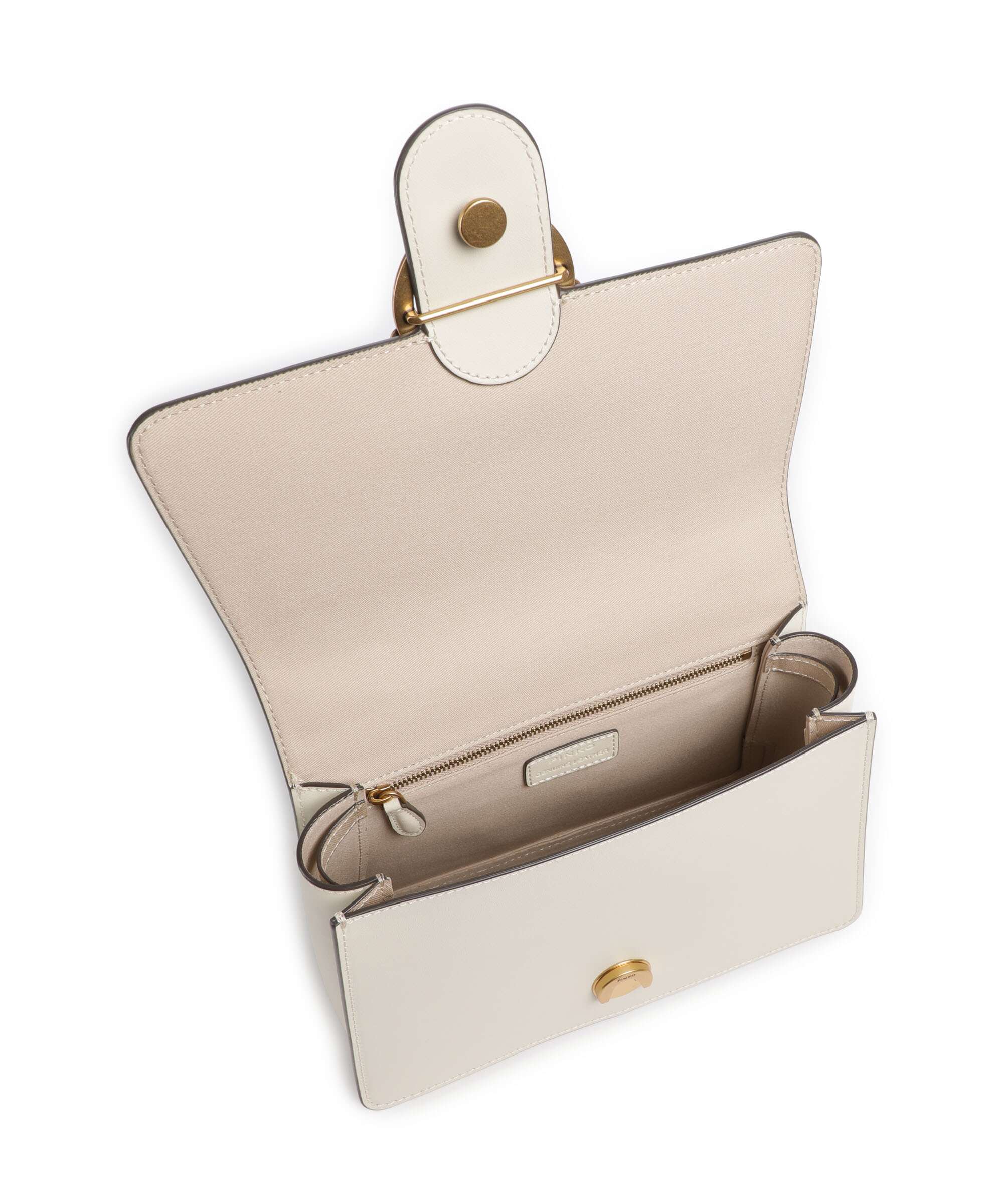Pinko Love One Classic Torebka bianco seta/antique gold - Image 6