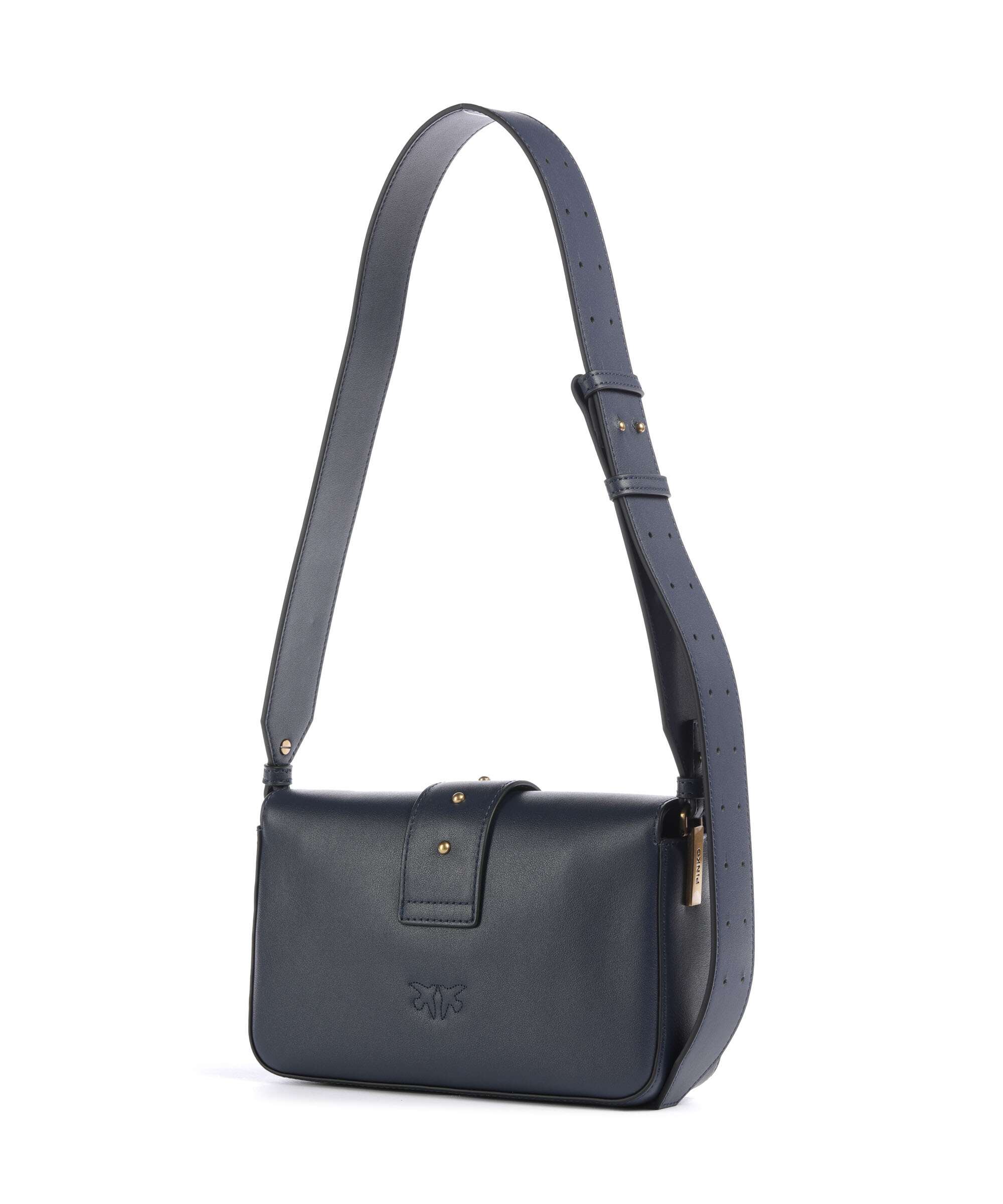 Pinko Love One Mini Slouchy Torba na ramię blu indaco ombroso/antique gold - Image 2