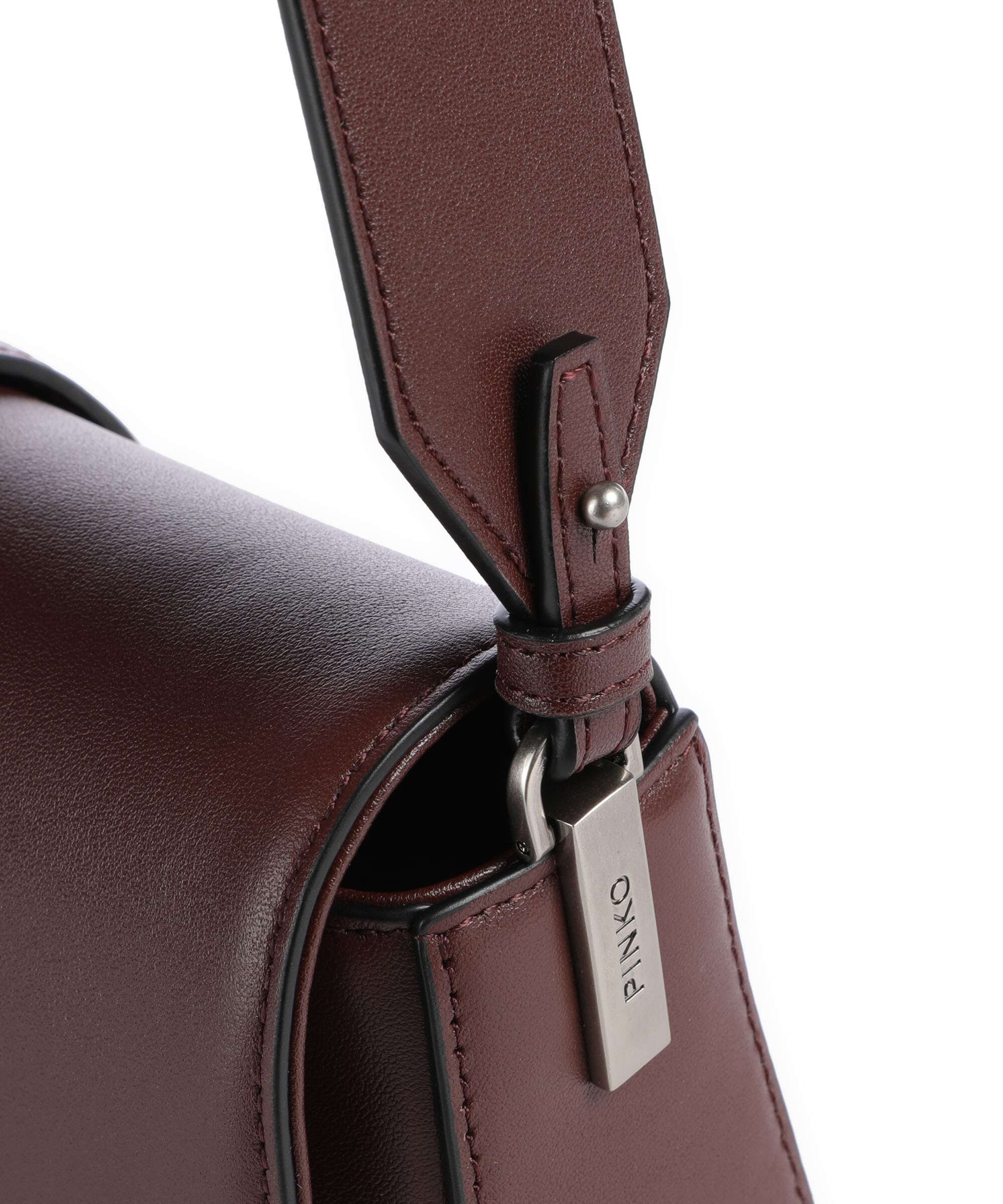 Pinko Love One Mini Slouchy Torba na ramię burgundy wine/old silver - Image 5