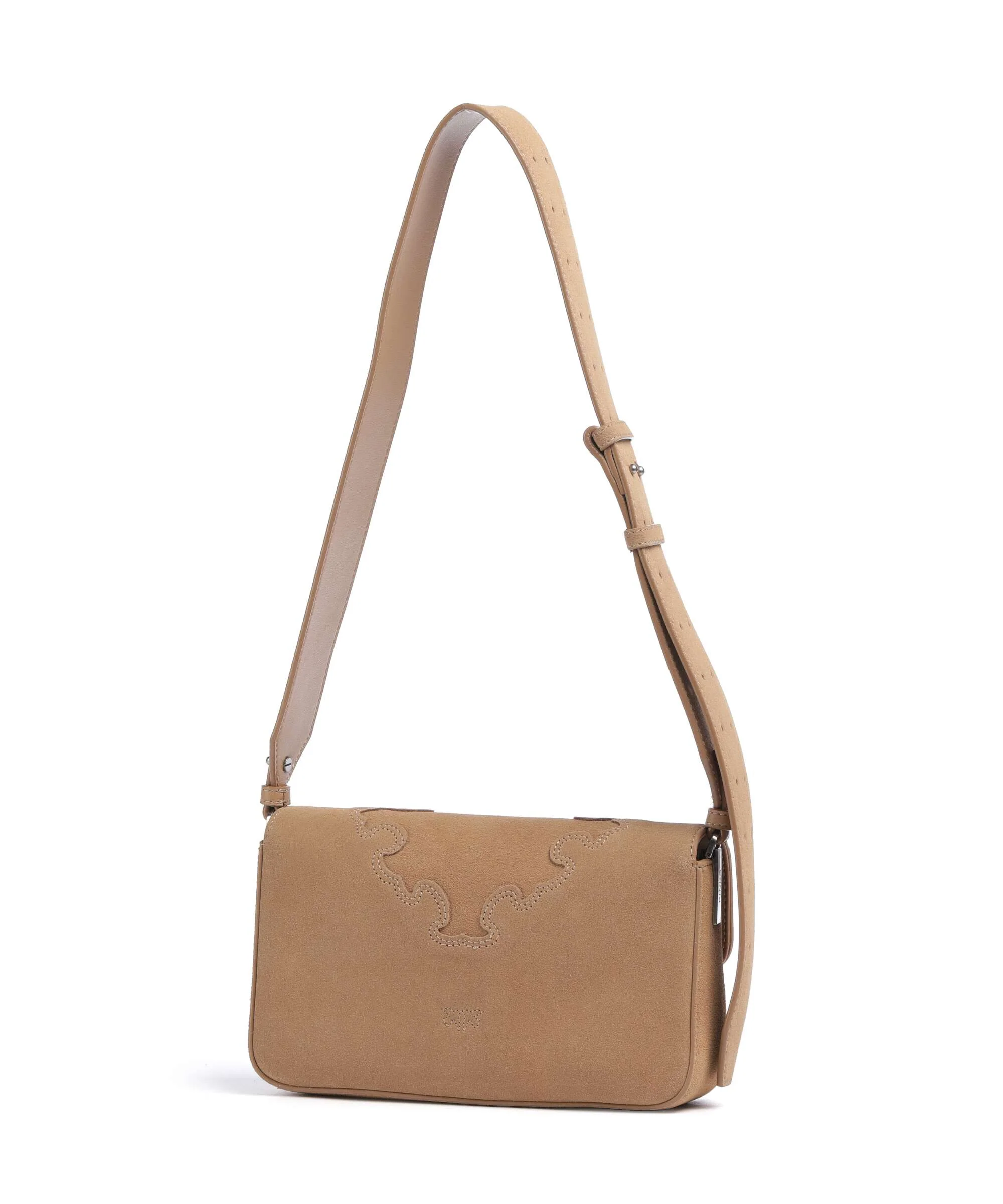 Pinko Love One Mini Slouchy Torba przez ramię beige/scoiattolo/old silver - Image 2