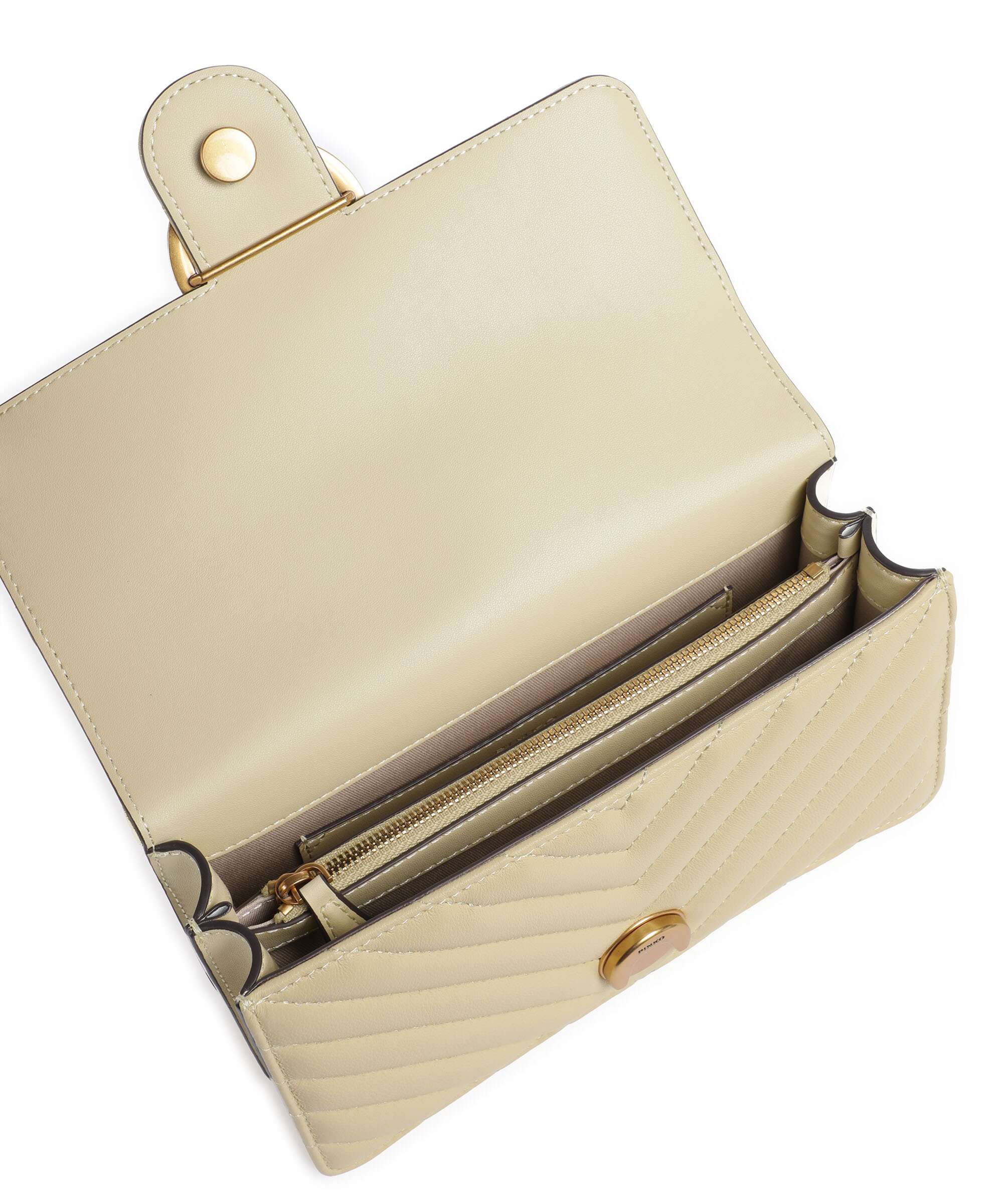 Pinko Love One Mini Torba na ramię giallo vaniglia/antique gold - Image 7