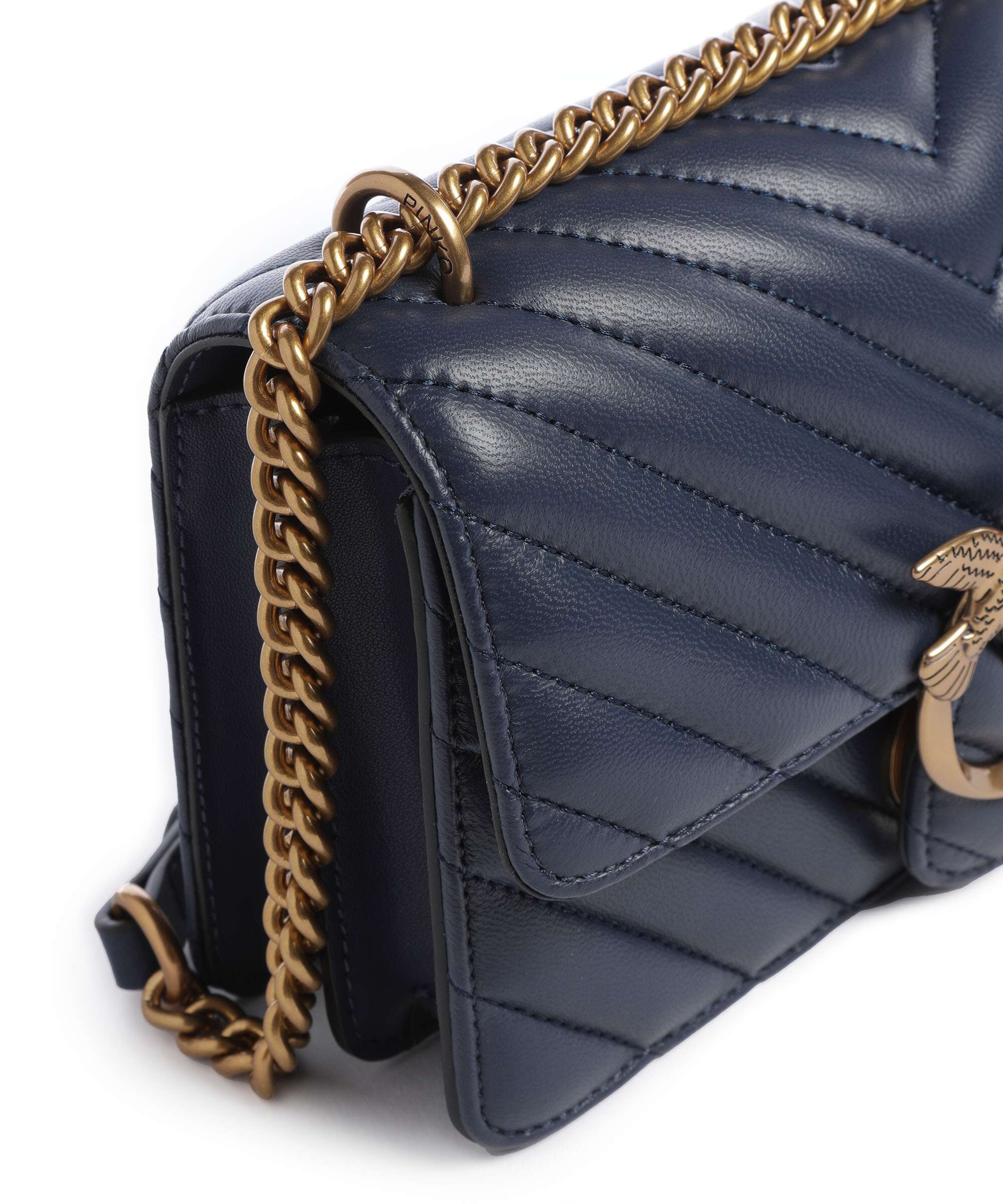 Pinko Love One Mini Torba na ramię blu indaco ombroso/antique gold - Image 5