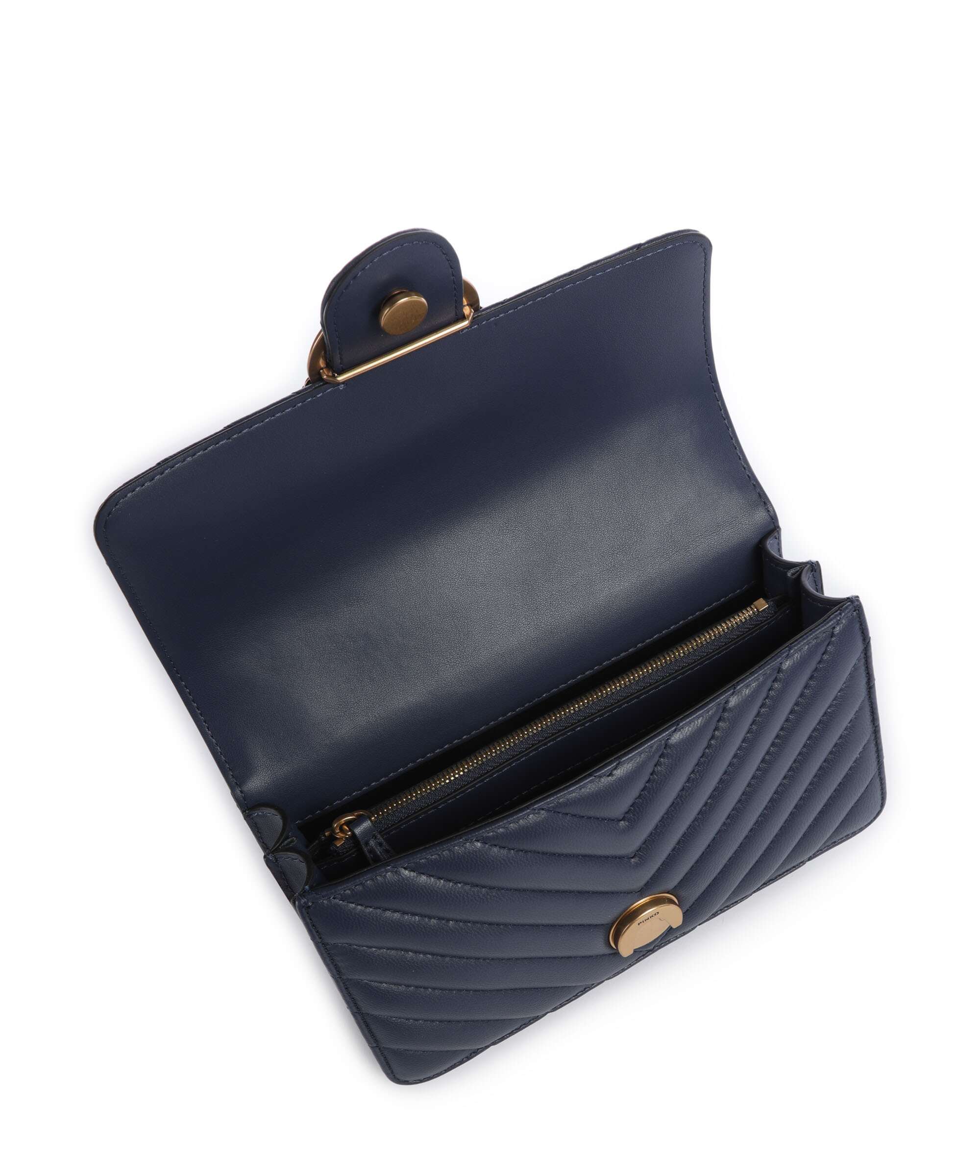 Pinko Love One Mini Torba na ramię blu indaco ombroso/antique gold - Image 7