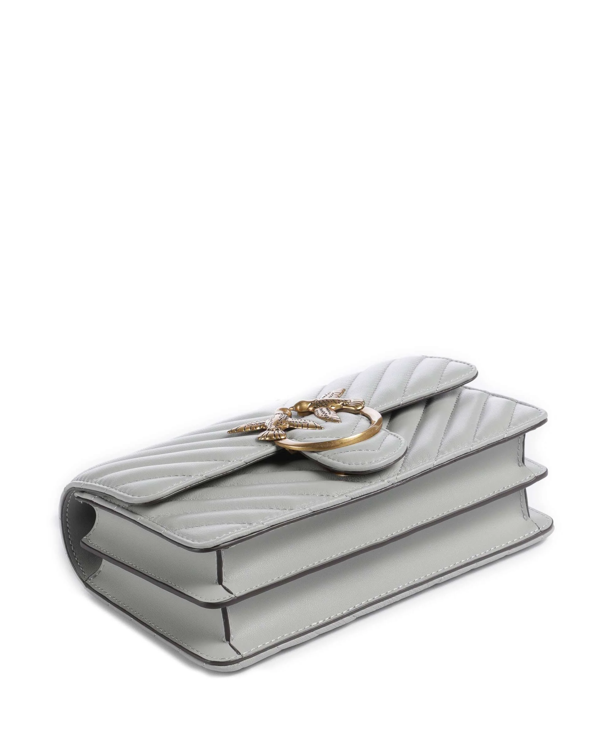 Pinko Love One Mini Torba na ramię grigio perla/antique gold - Image 6