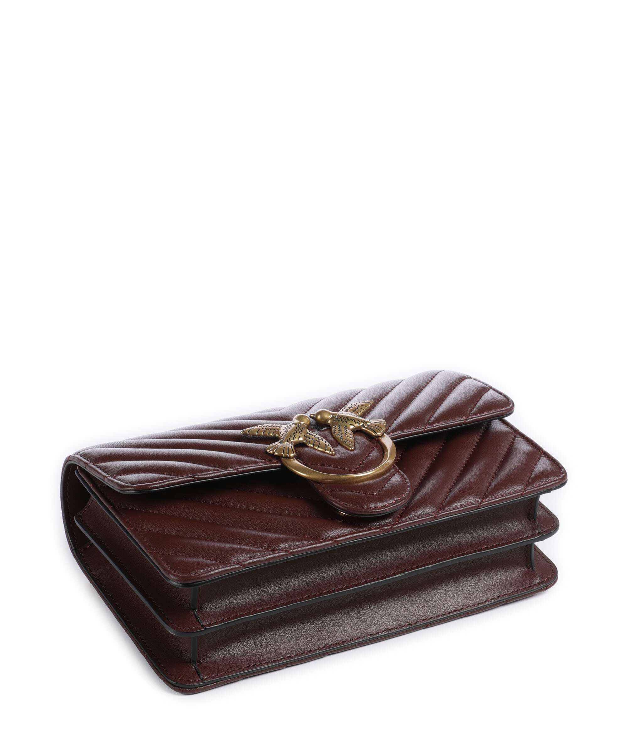 Pinko Love One Mini Torba na ramię burgundy wine/antique gold - Image 6