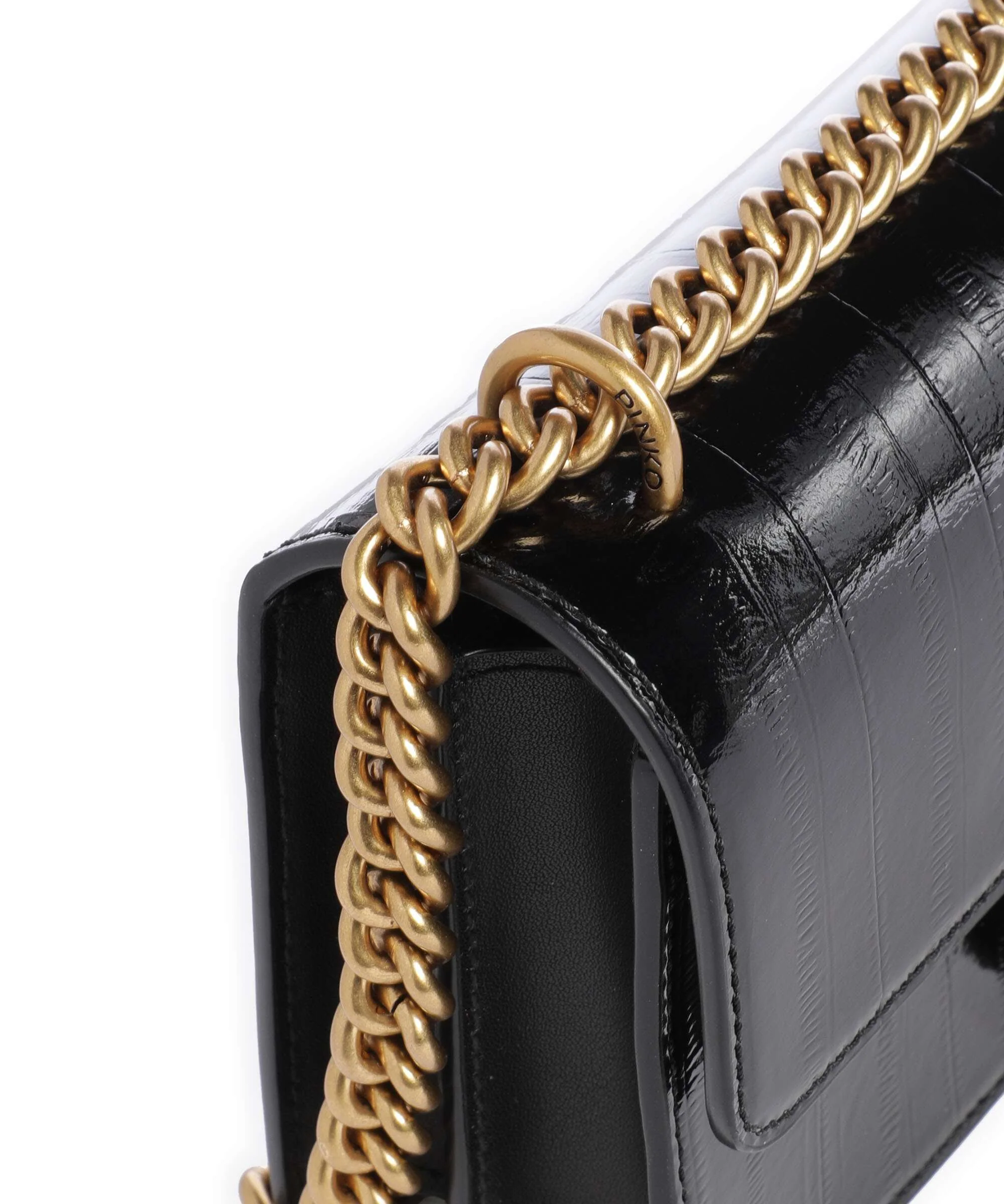 Pinko Love One Mini Torba na ramię nero/antique gold - Image 5