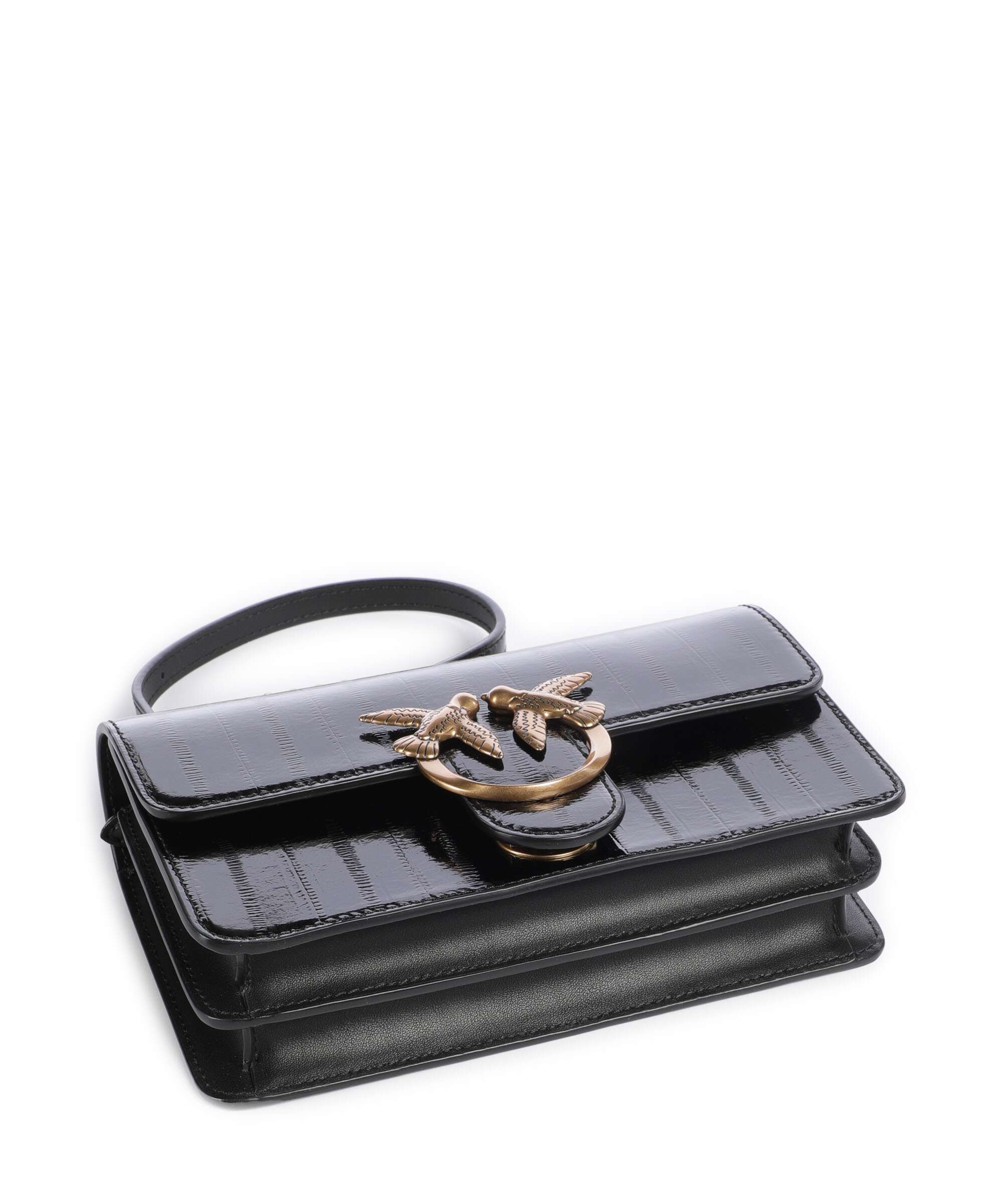 Pinko Love One Mini Torba na ramię nero/antique gold - Image 6