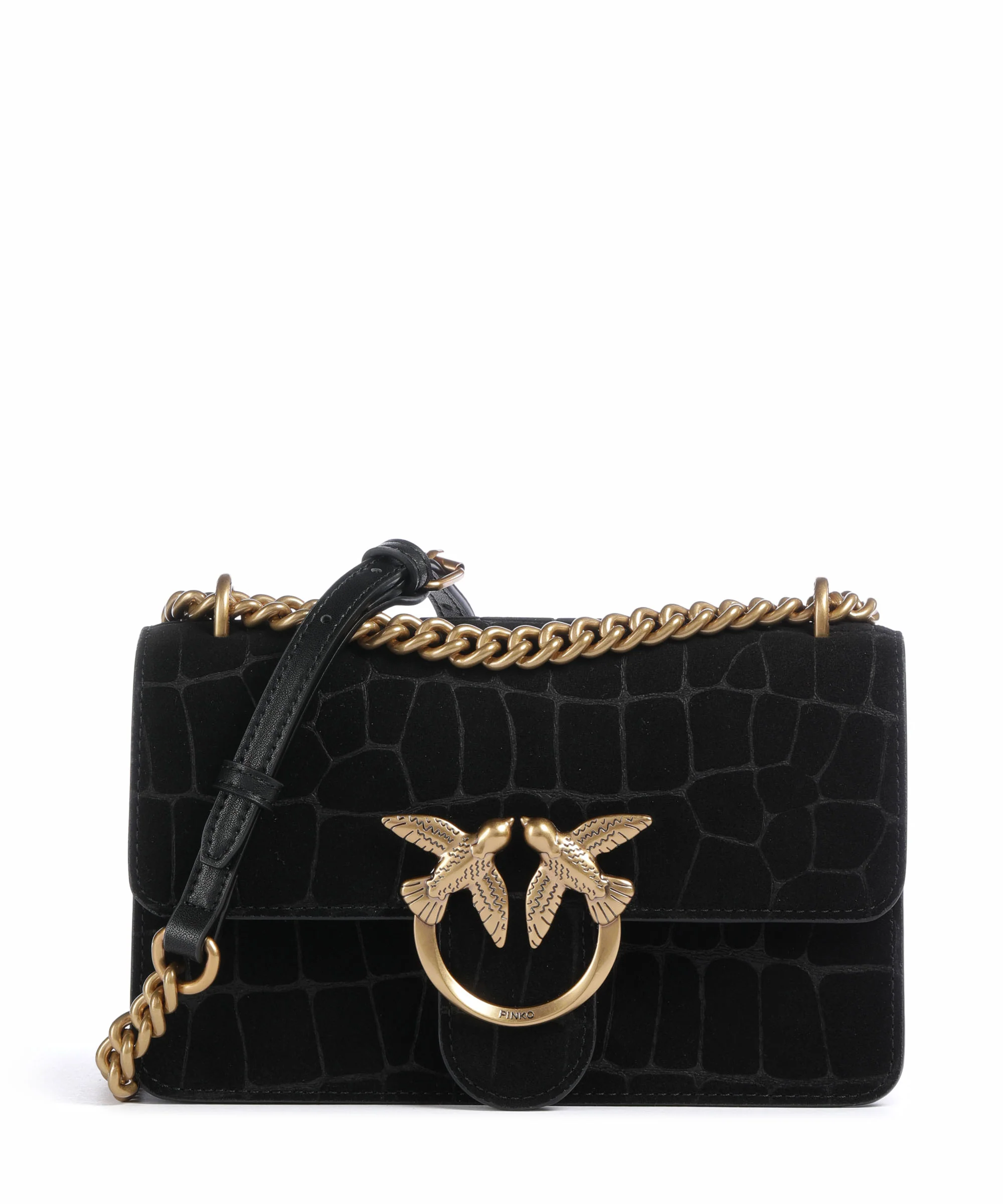 Pinko Love One Mini Torba na ramię nero/antique gold