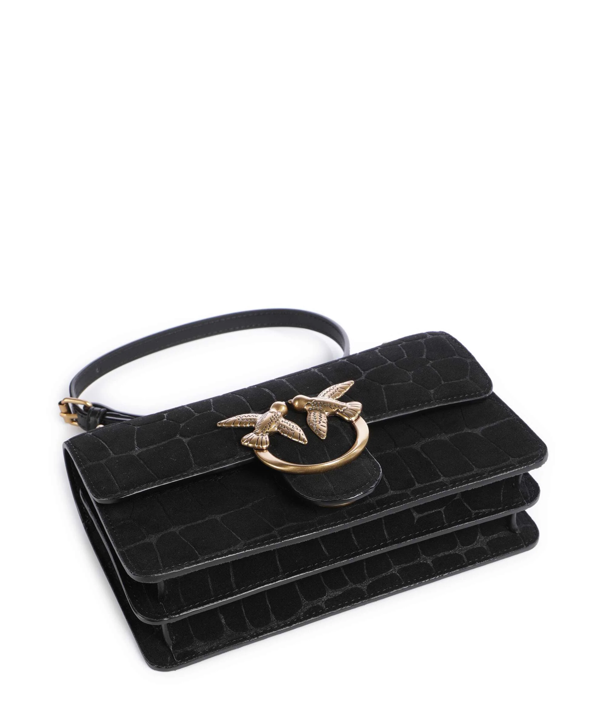 Pinko Love One Mini Torba na ramię nero/antique gold - Image 6