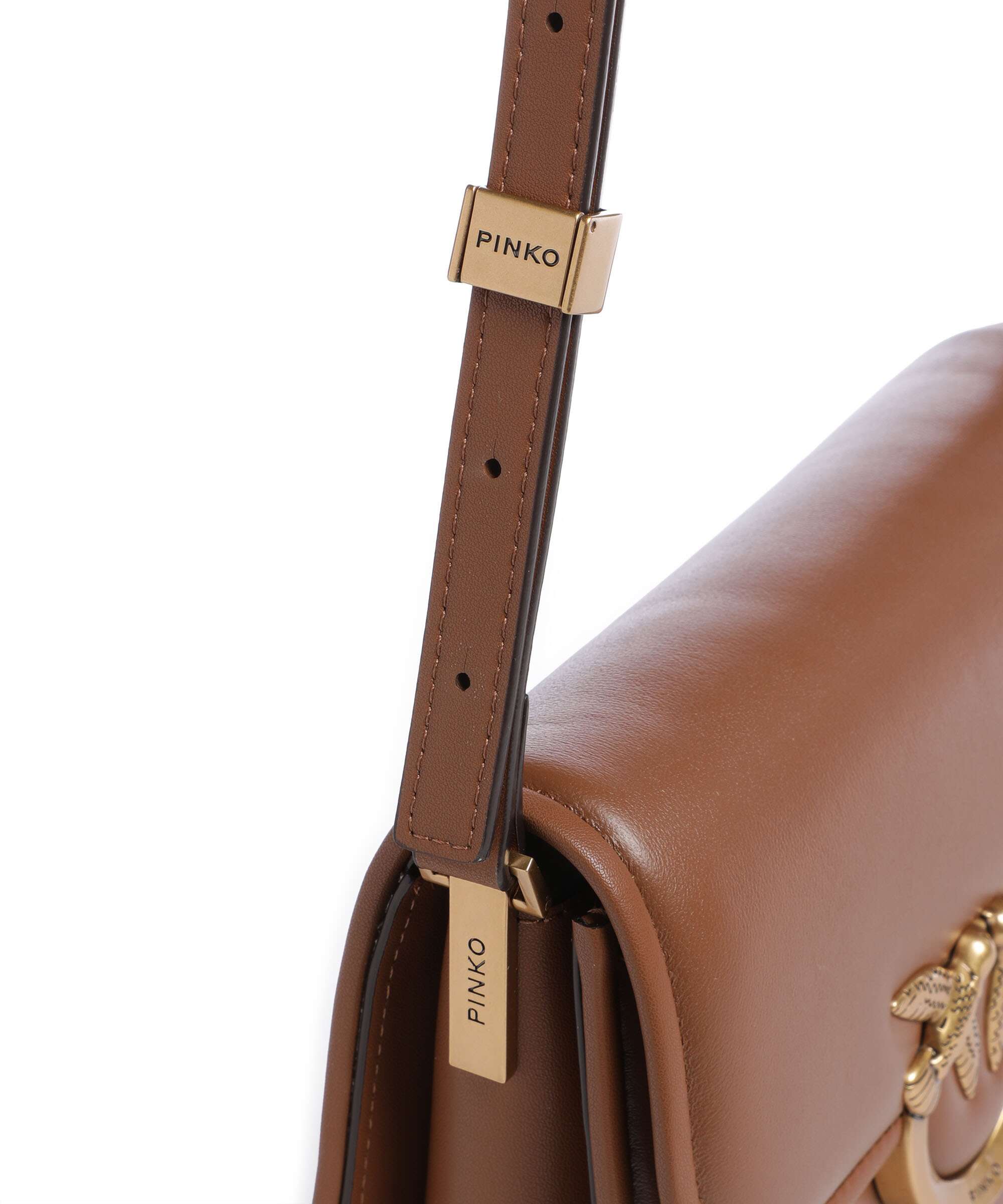 Pinko Love One Mini Torba przez ramię marrone/leone/antique gold - Image 4