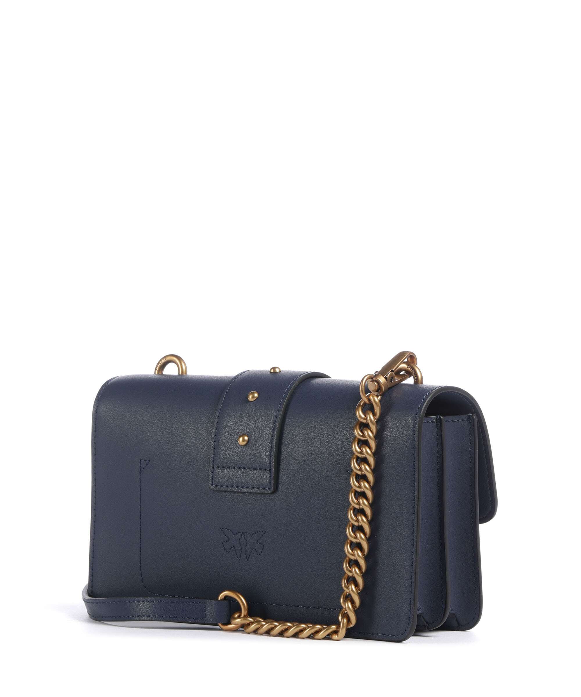 Pinko Love One Mini Torba przez ramię blu indaco ombroso/antique gold - Image 2