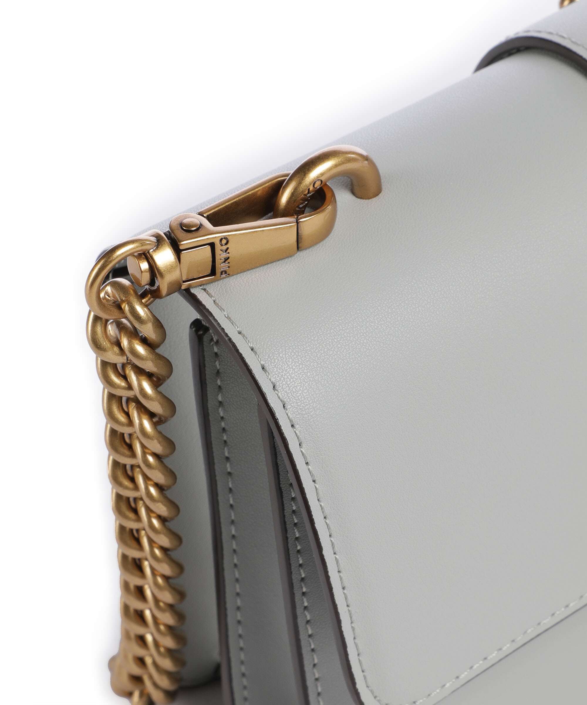 Pinko Love One Mini Torba przez ramię grigio perla/antique gold - Image 4