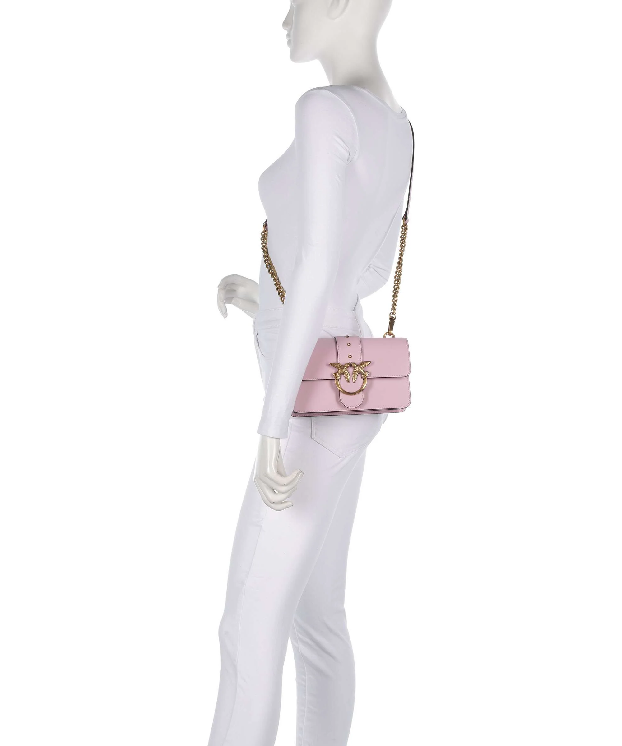 Pinko Love One Mini Torba przez ramię rosa chiaro/antique gold - Image 3