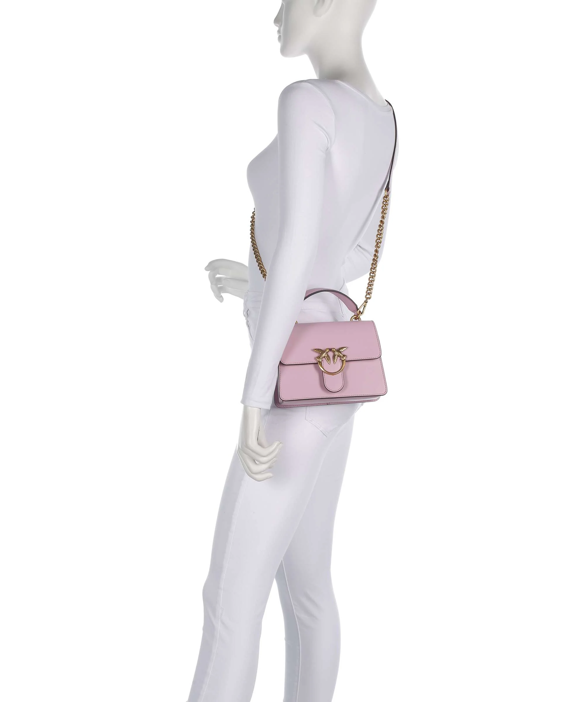 Pinko Love One Mini Torebka rosa chiaro/antique gold - Image 3
