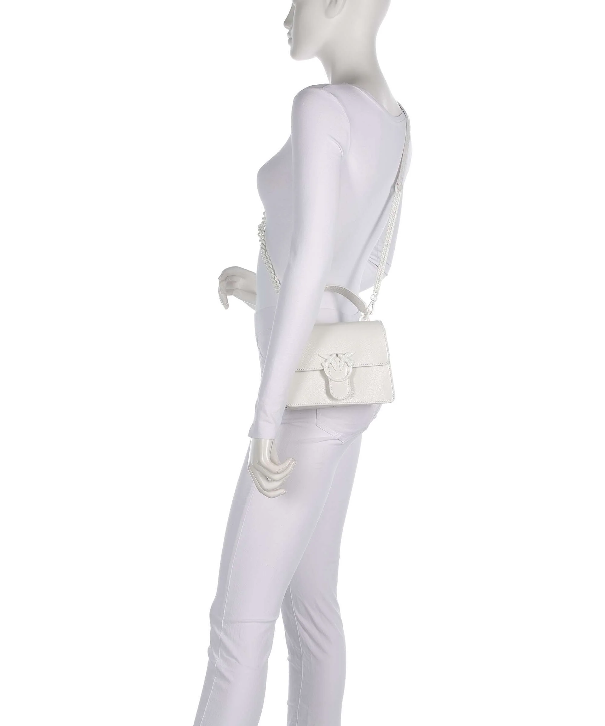 Pinko Love One Mini Torebka bianco nembo/block color - Image 3