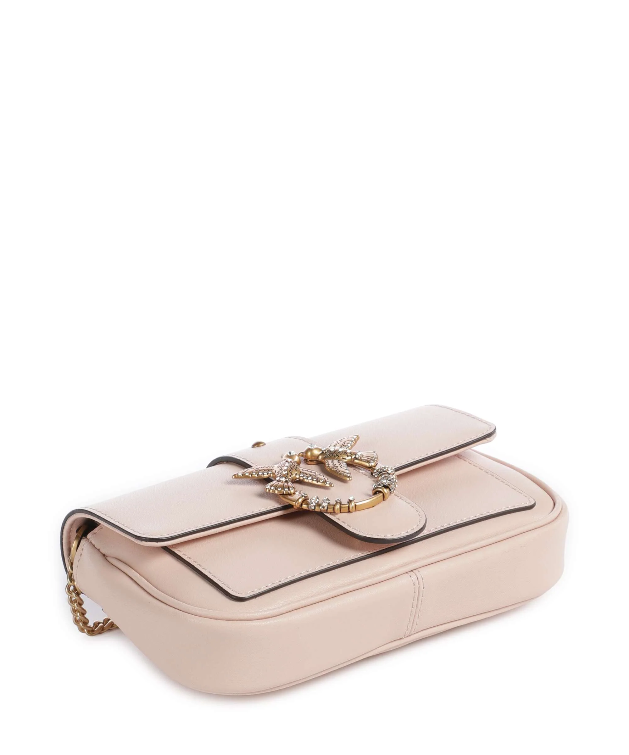 Pinko Love One Pocket New Buckle Torba przez ramię rosa cammeo/antique gold - Image 4