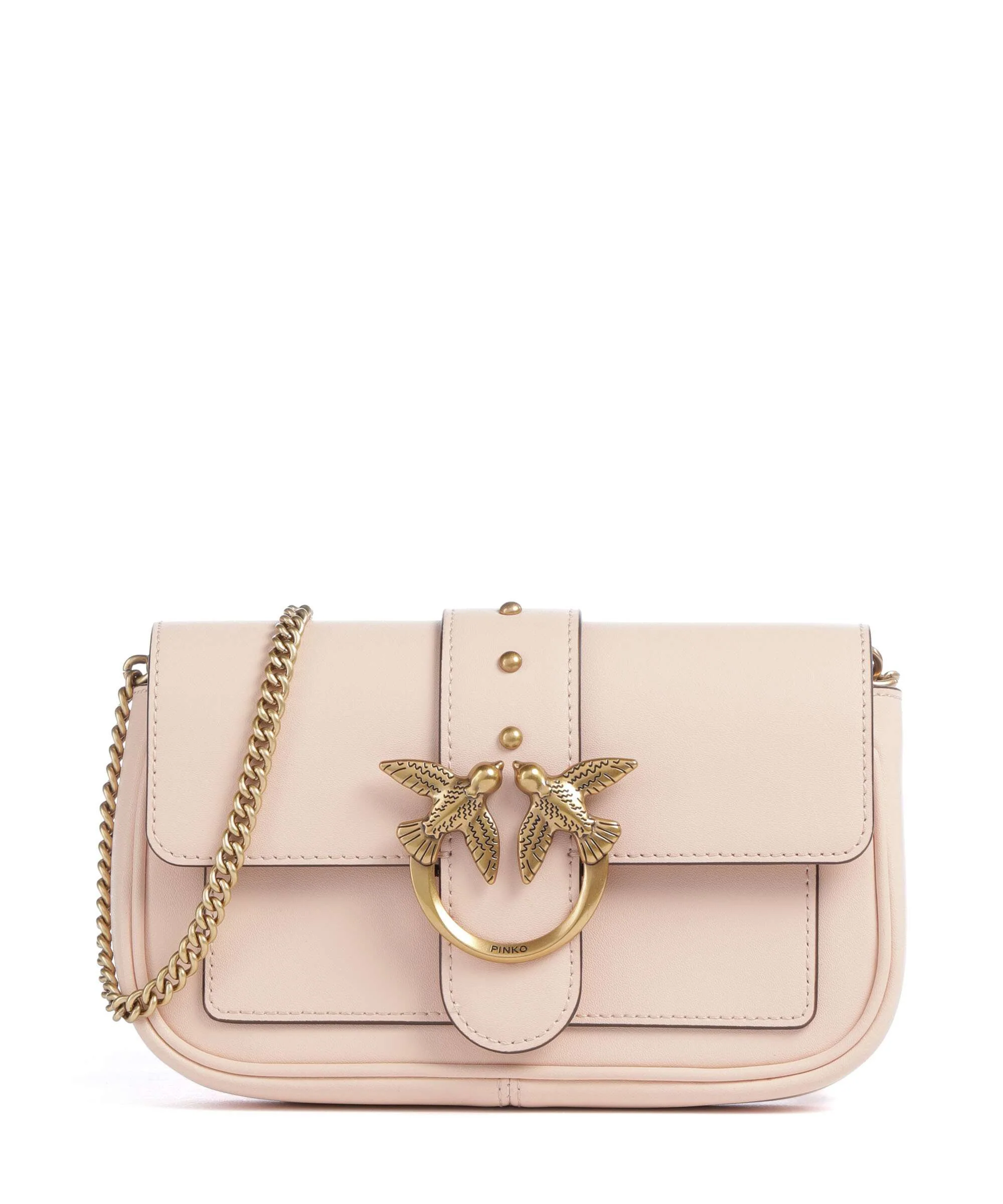 Pinko Love One Pocket Portfel light pink/antique gold